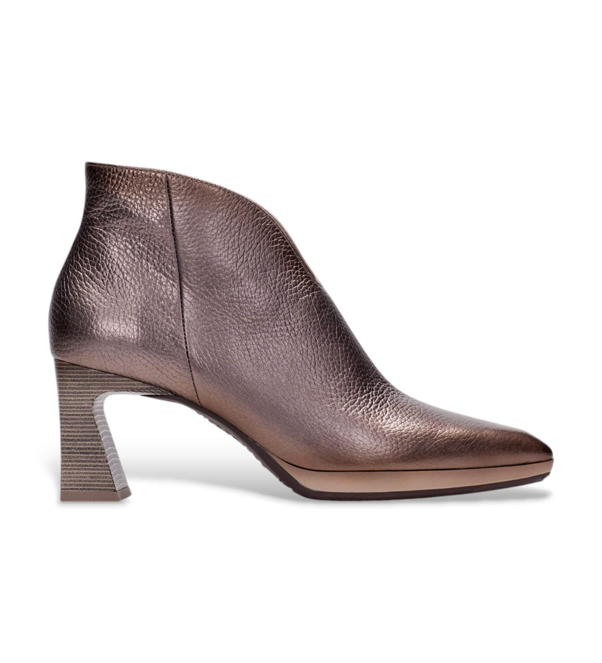 Hispanitas für Damen. HI254270 Atlanta Bronze Lederstiefel (41), 5 bis 8 cm, Reißverschluss, Lässig