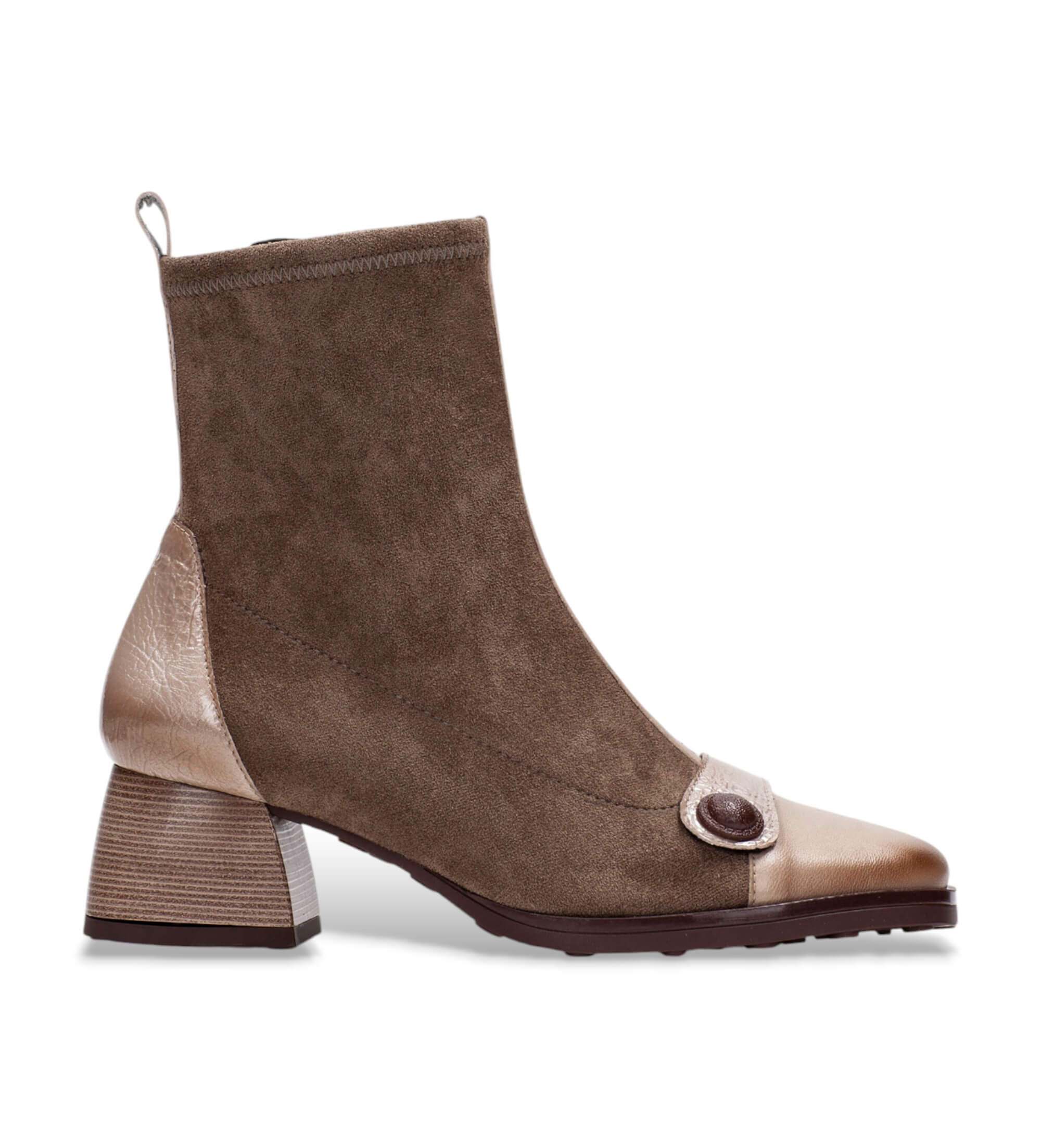 Hispanitas für Damen. HI254219 Braune Marsella Lederstiefeletten (39), 3 bis 5 cm, Reißverschluss, Lässig