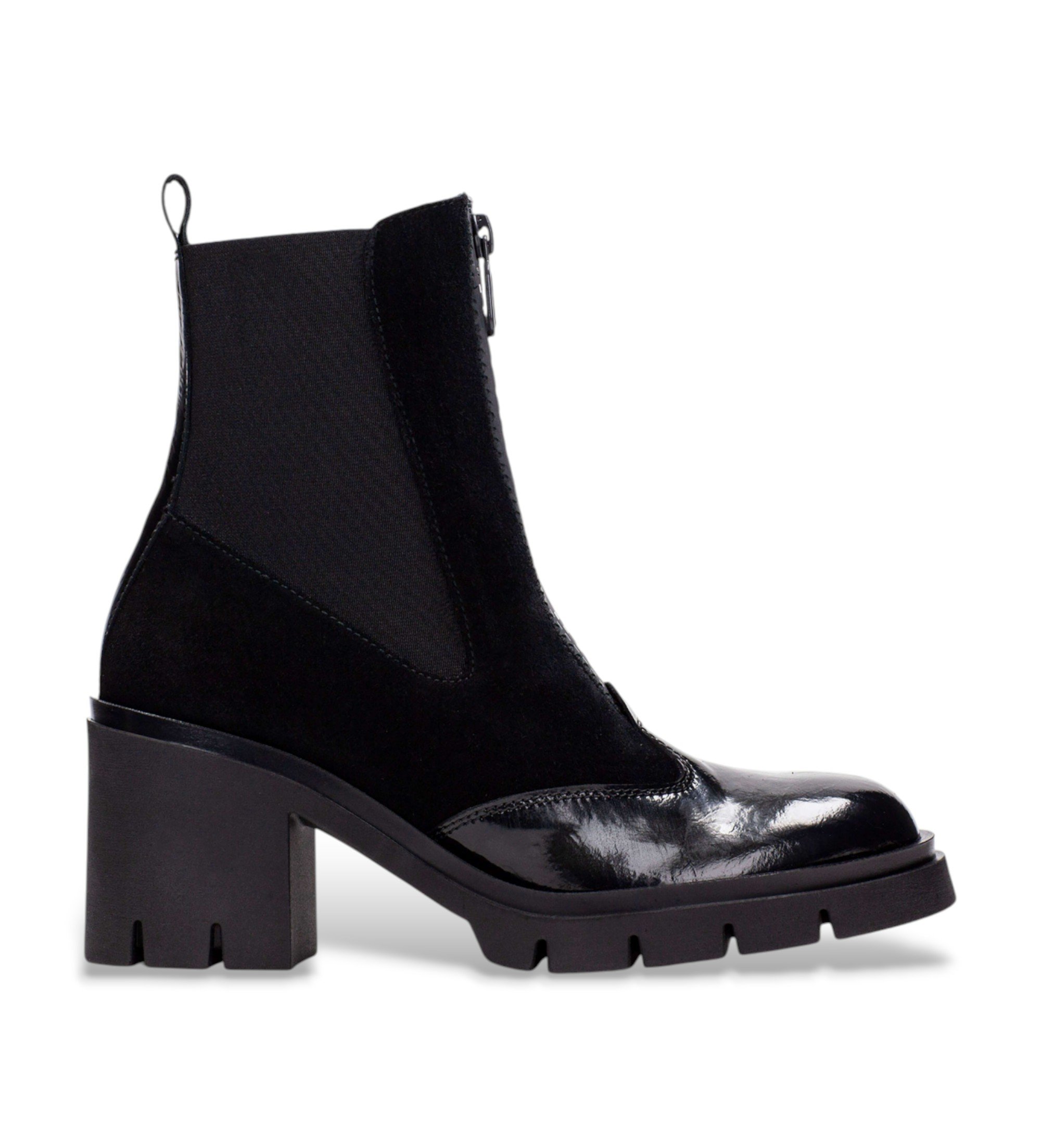 Hispanitas für Damen. HI254280 Zurich Lederstiefelette schwarz (37), 5 bis 8 cm, Reißverschluss, Lässig