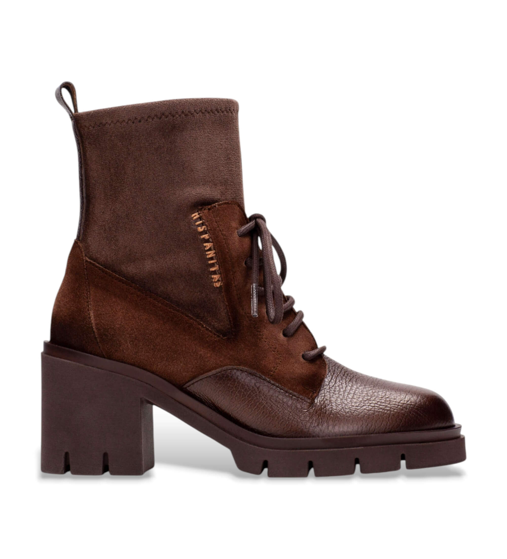 Hispanitas für Damen. HI254281 Zurich Rock Lederstiefel braun (39), 5 bis 8 cm, Reißverschluss, Lässig