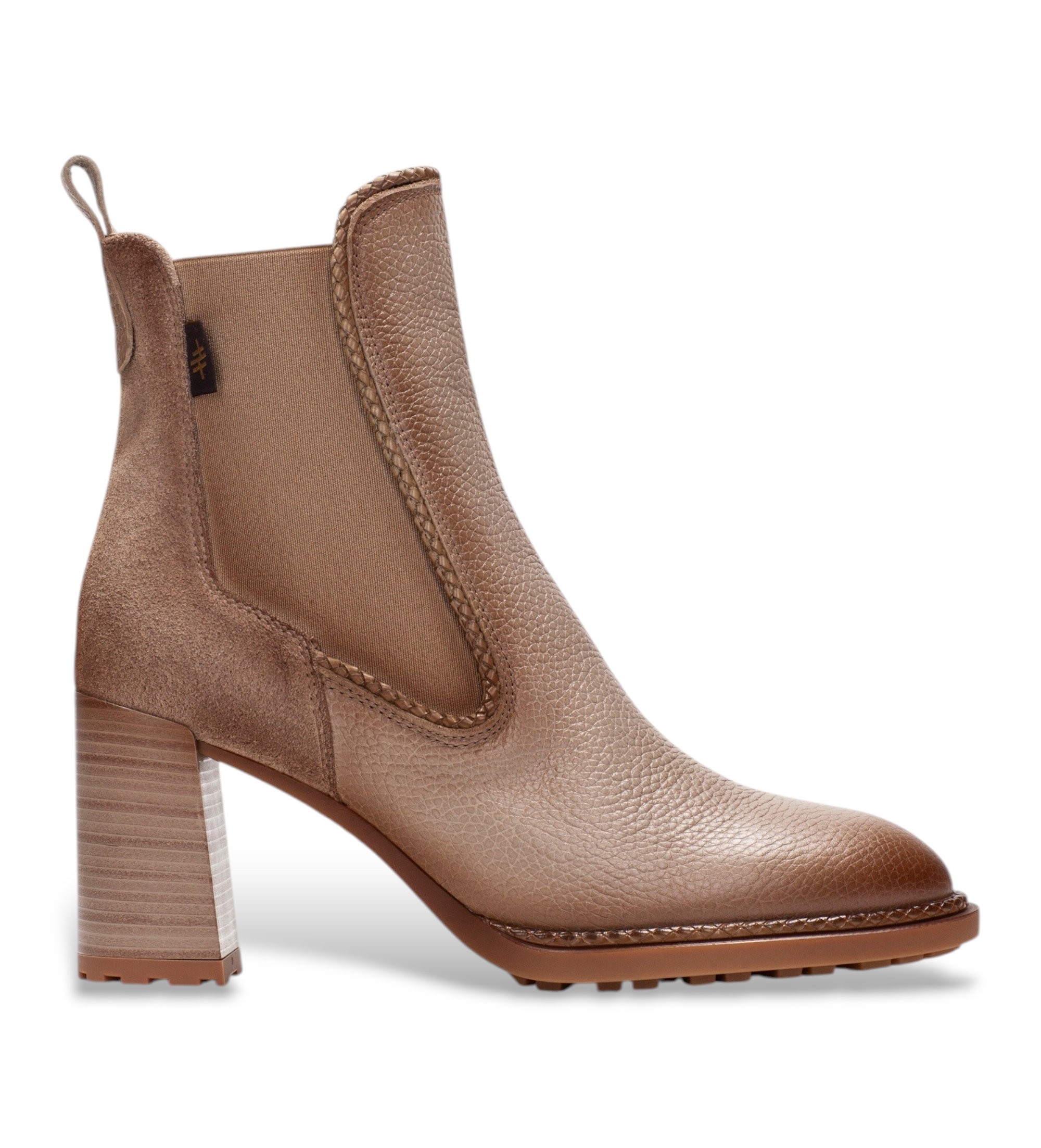 Hispanitasvoor vrouwen. HI265063 Alabama suède enkellaarsjes in taupe (38), Leer, 3 tot 5 cm, Casual