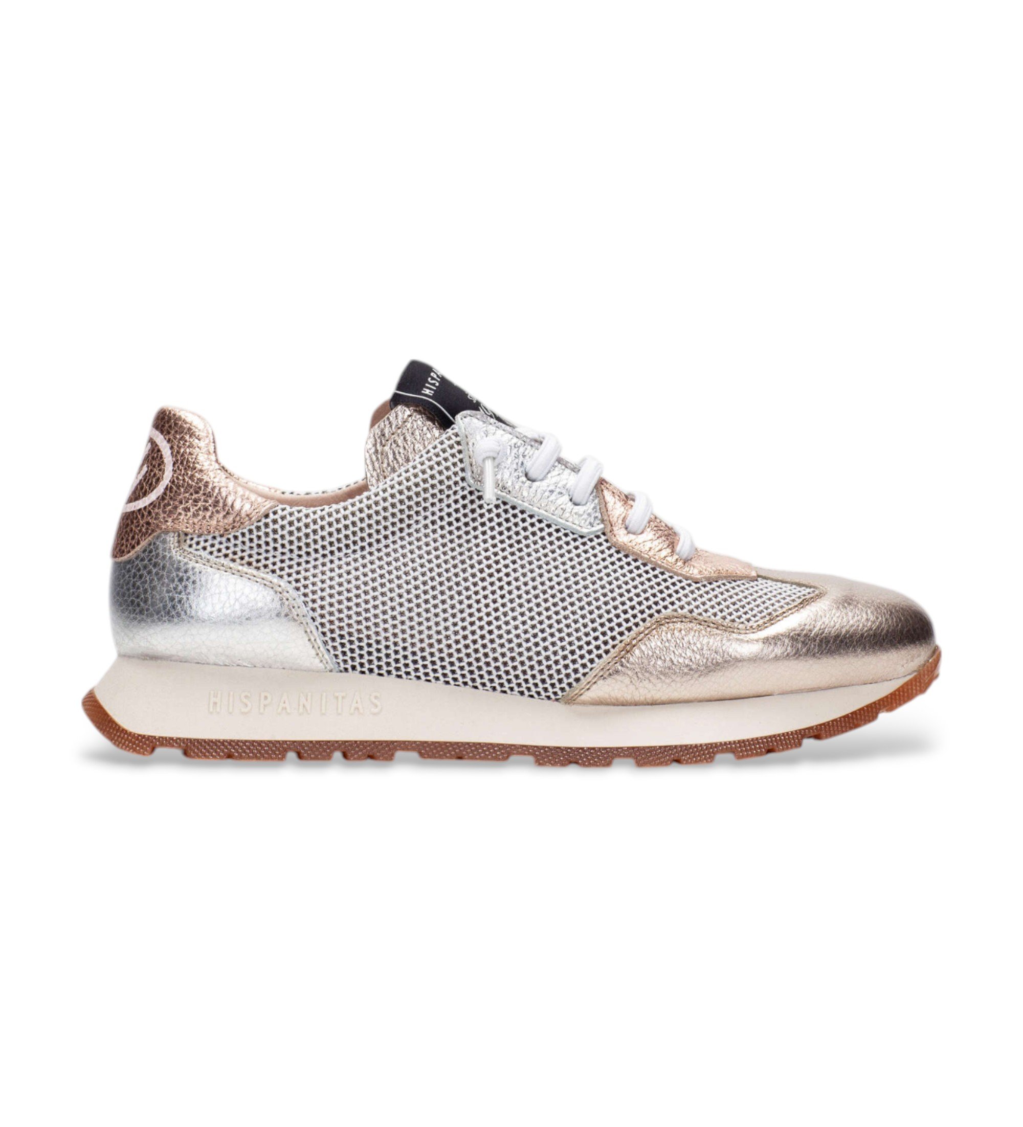 Hispanitas für Damen. CHV253869 Turnschuhe Kansas gold (37), Leder, 3 bis 5 cm, Schnürsenkel, Lässig