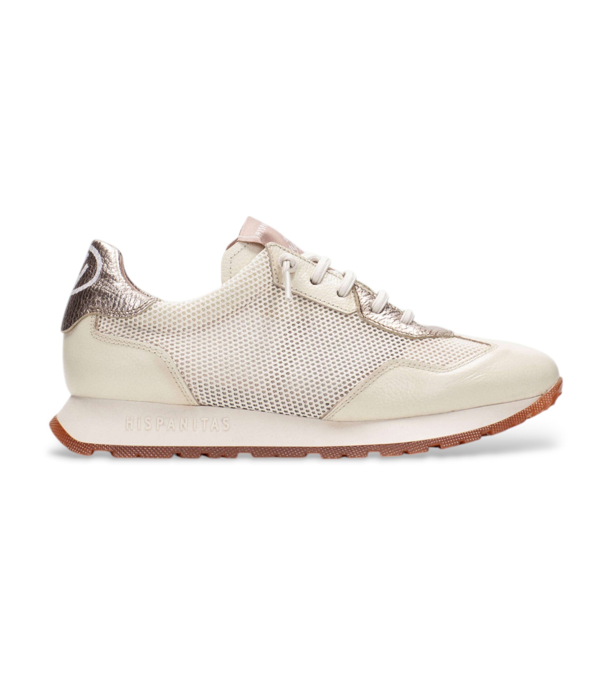 Hispanitas für Damen. CHV253869 Turnschuhe Kansas beige (41), Leder, 3 bis 5 cm, Schnürsenkel, Lässig