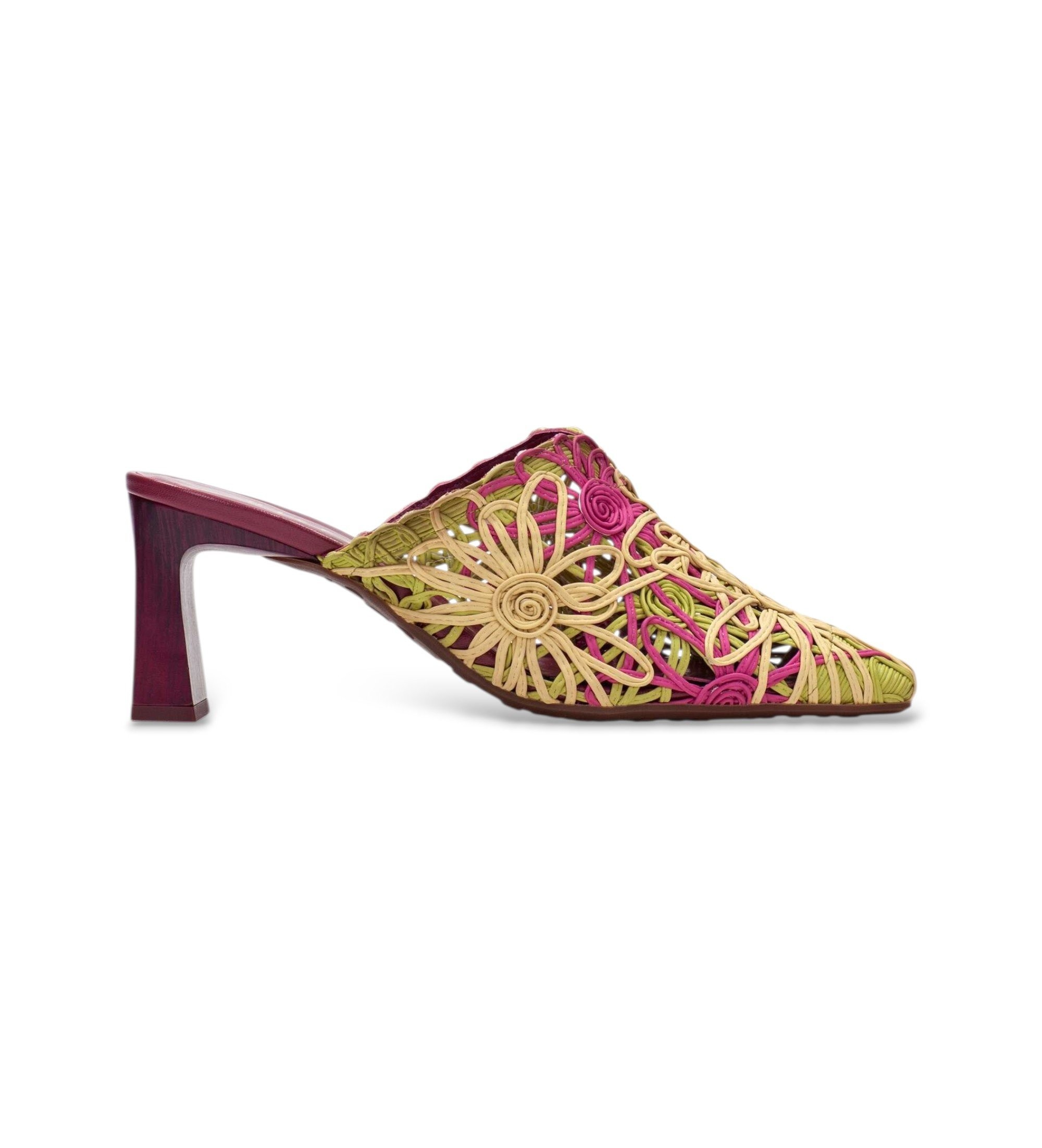Hispanitas für Damen. HV264800 Gelbe Amapola-Schuhe (36), 5 bis 8 cm, Keine, Lässig, Party, Mehrfarbig