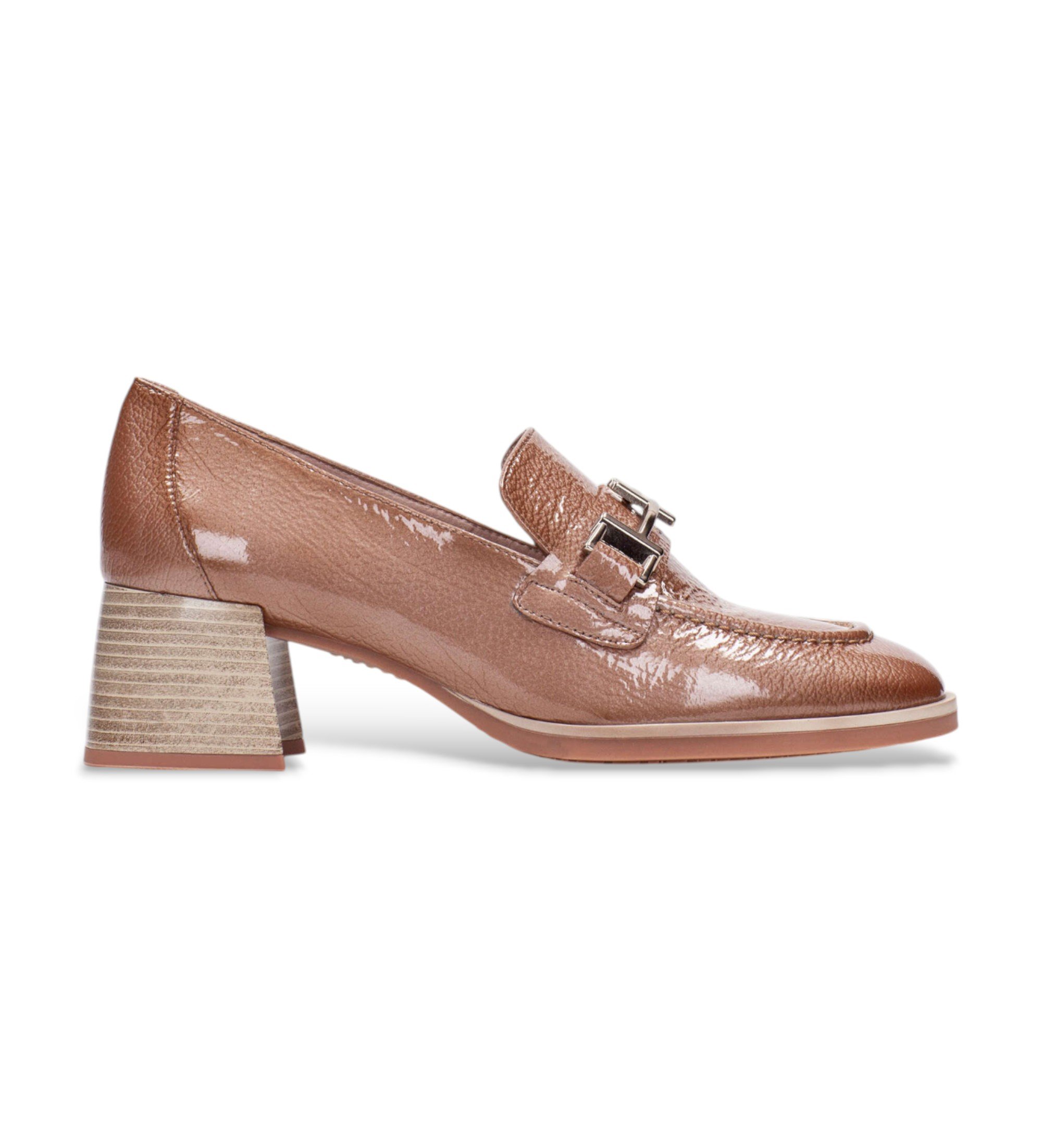 Hispanitas für Damen. HI243590 Braun Al Leder Mokassins (36), 3 bis 5 cm, Keine, Lässig