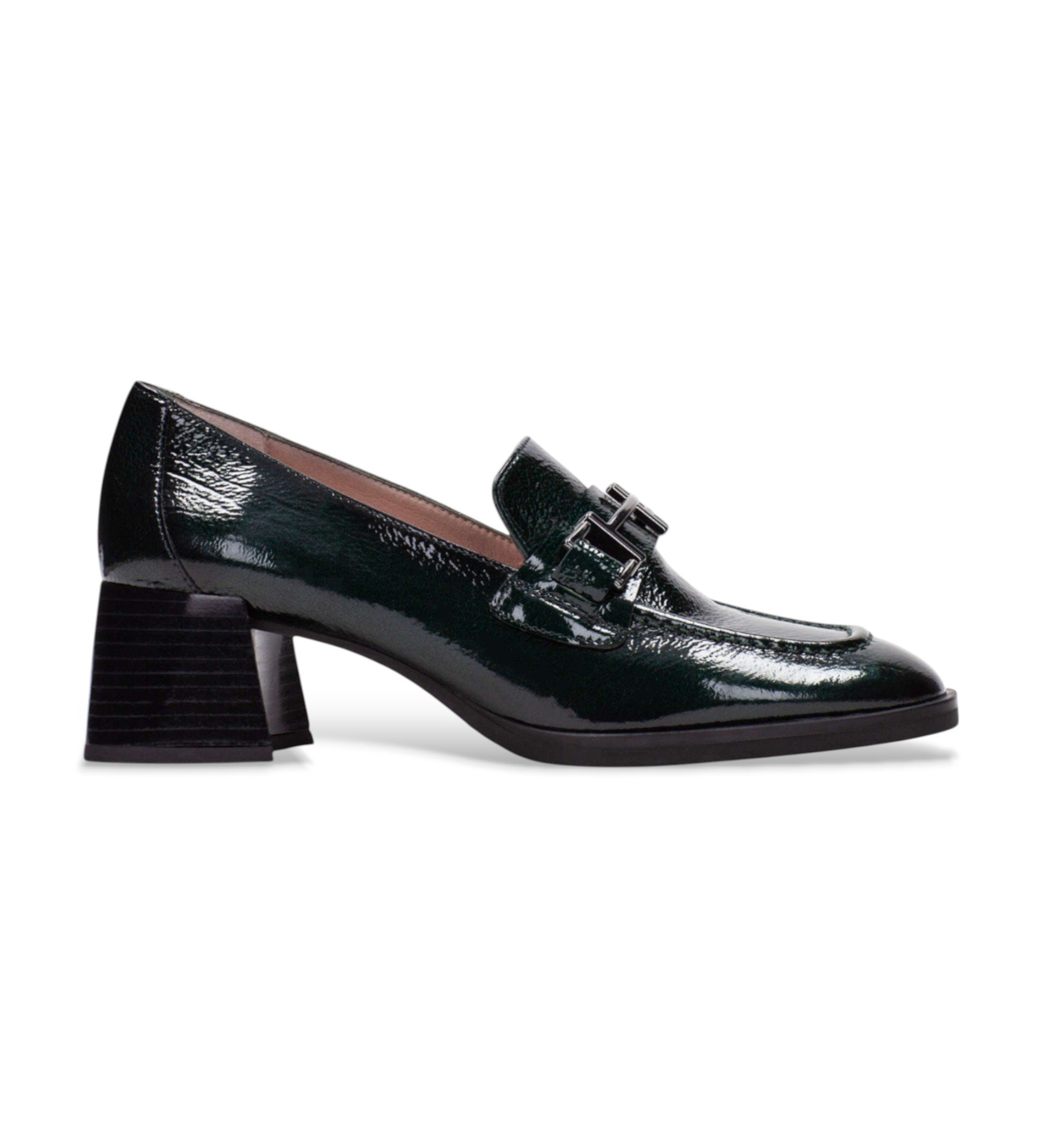 Hispanitas für Damen. HI243590 Leder Mokassins Al grün (39), 3 bis 5 cm, Keine, Lässig