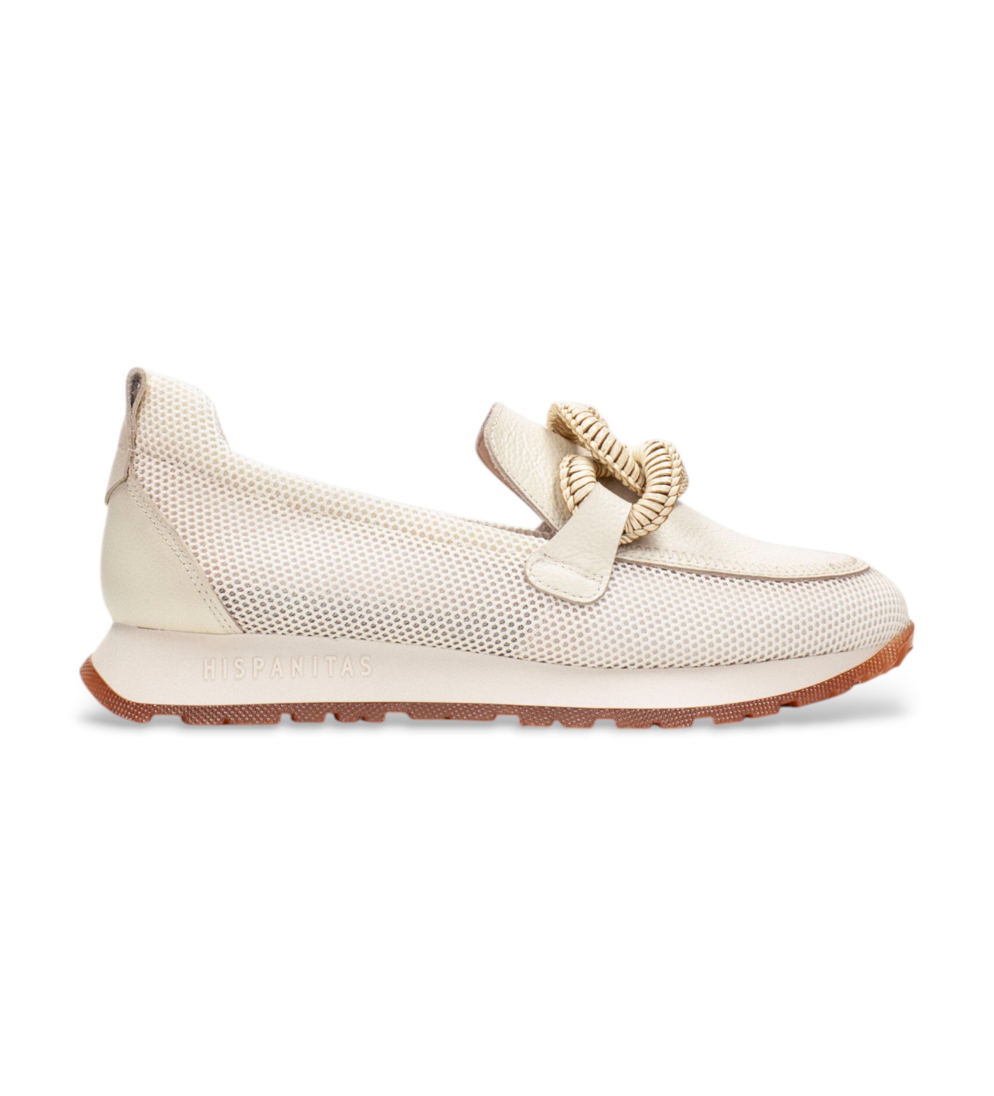 Hispanitas für Damen. HV254065 Turnschuhe Kansas beige (36), Wohnung, 1 bis 3 cm, Keine, Lässig