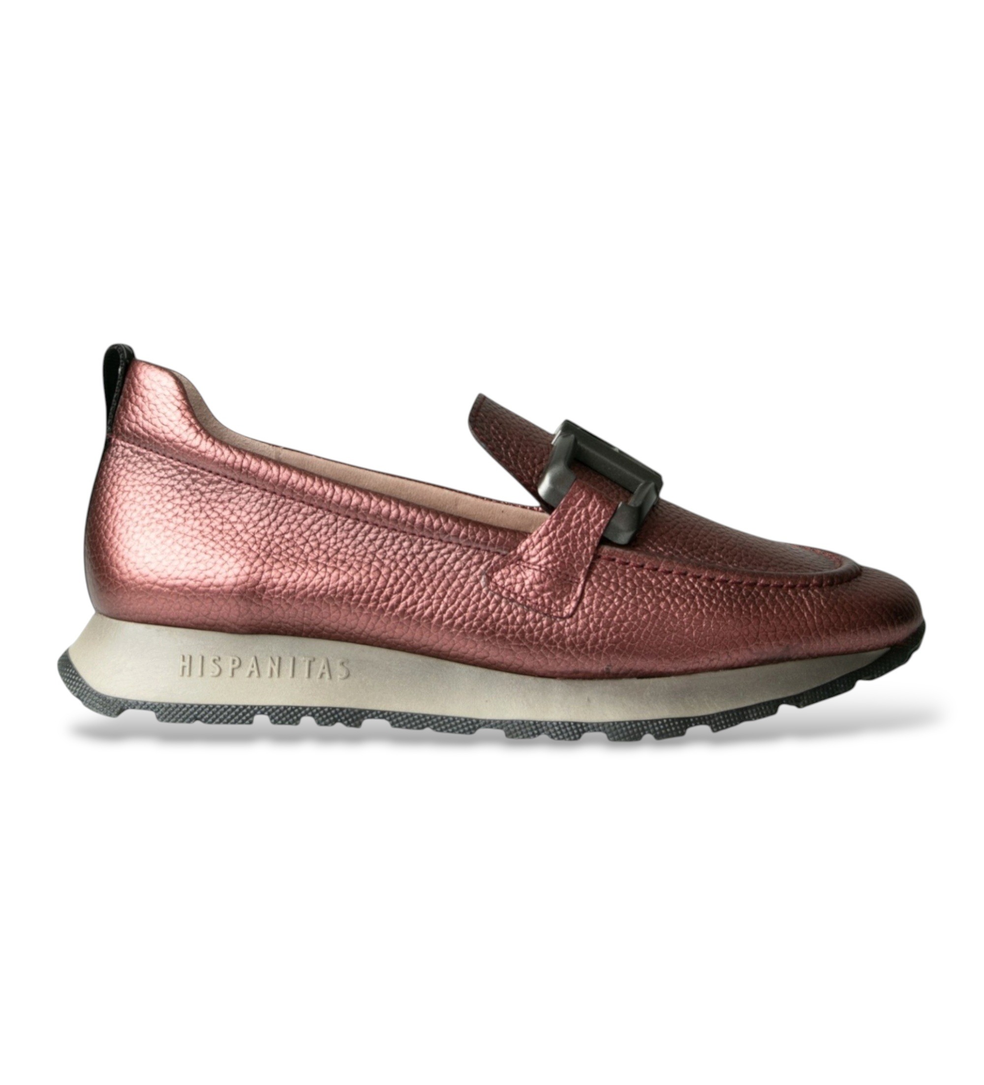 Hispanitas für Damen. HI254386 Kansas I25 Mokassins aus Leder in Granatrot (38), 1 bis 3 cm, Keine, Lässig, Kastanienbraun