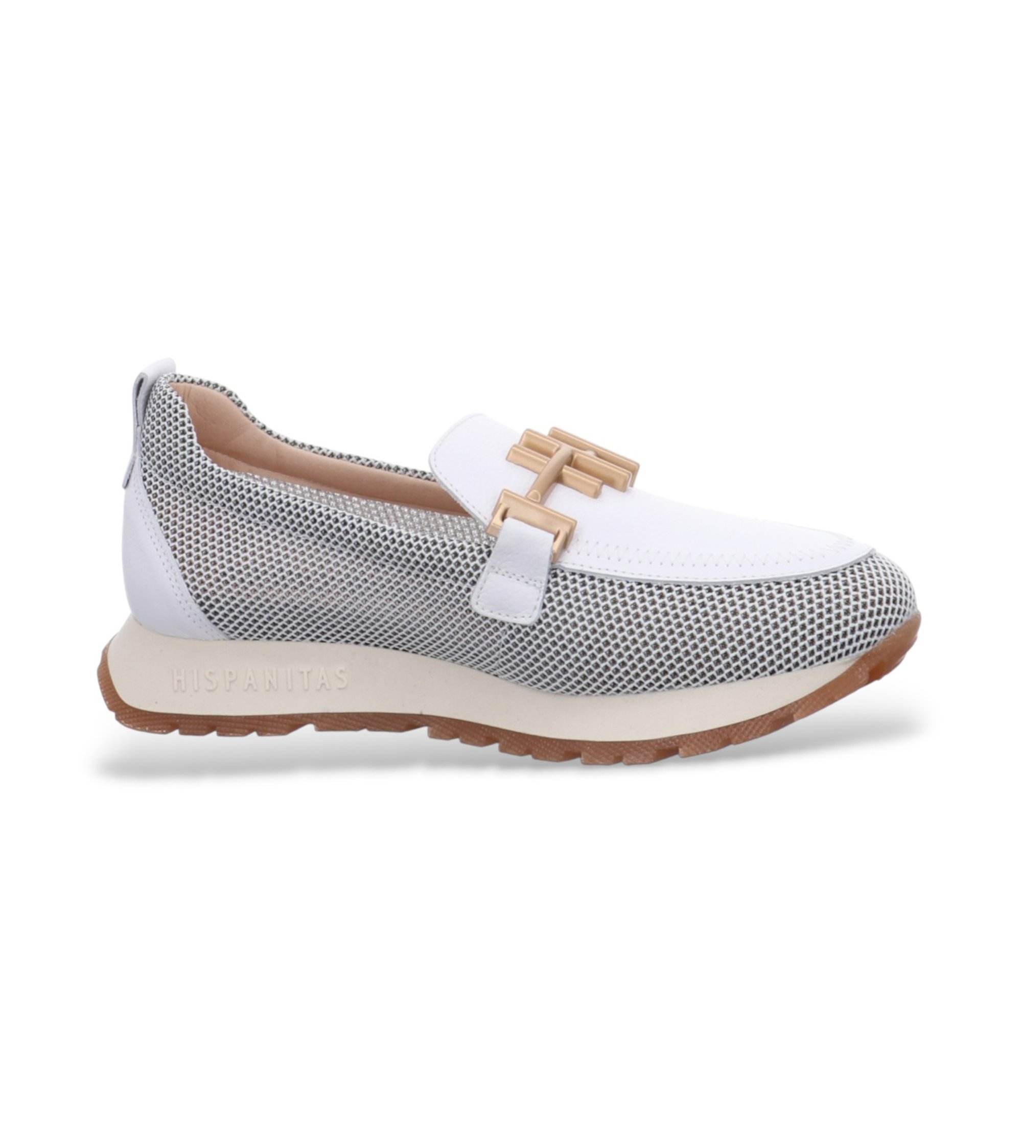 Hispanitas für Damen. HV253919 Turnschuhe Kansas weiß (36), Leder, 3 bis 5 cm, Keine, Lässig