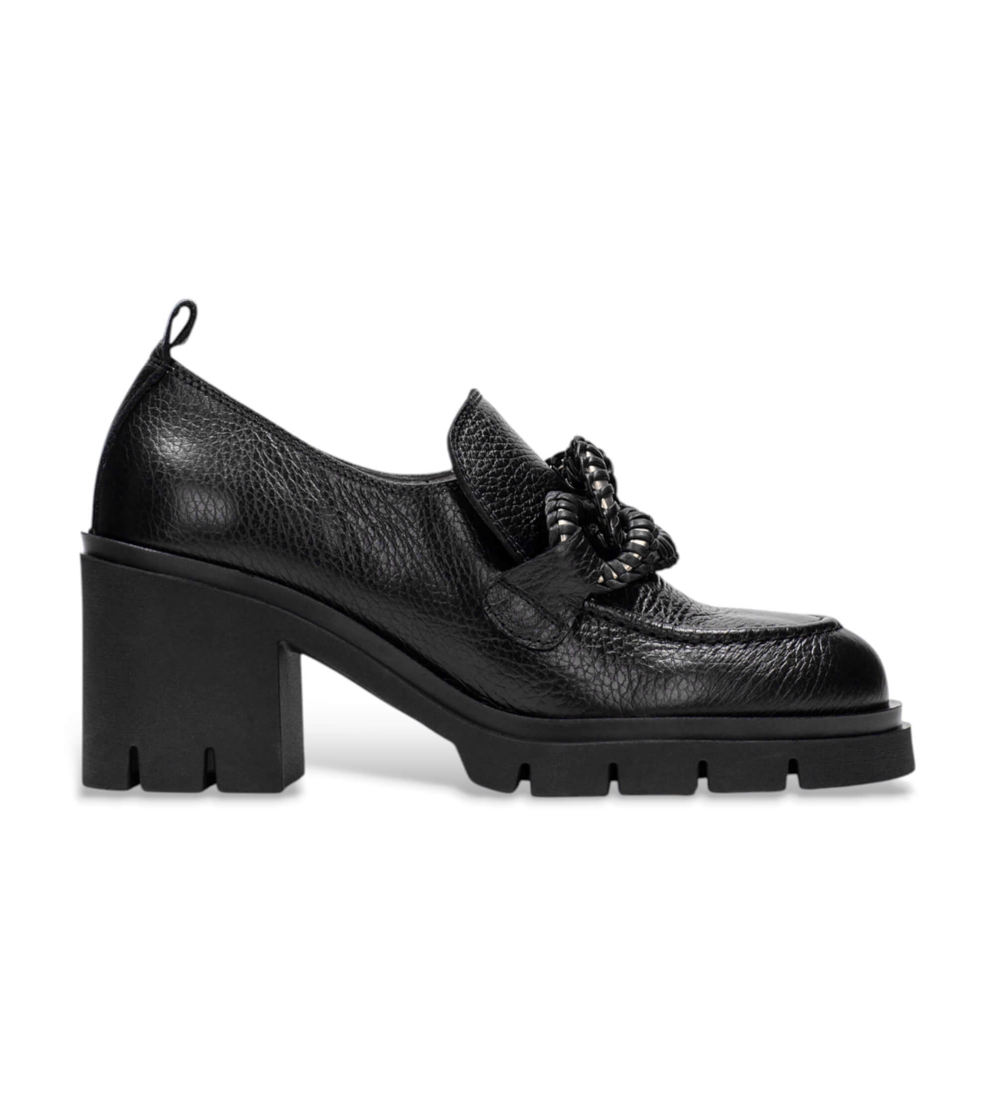 Hispanitas für Damen. HI254331 Zurich Leder Mokassins schwarz (39), 5 bis 8 cm, Keine, Lässig, Klassisch