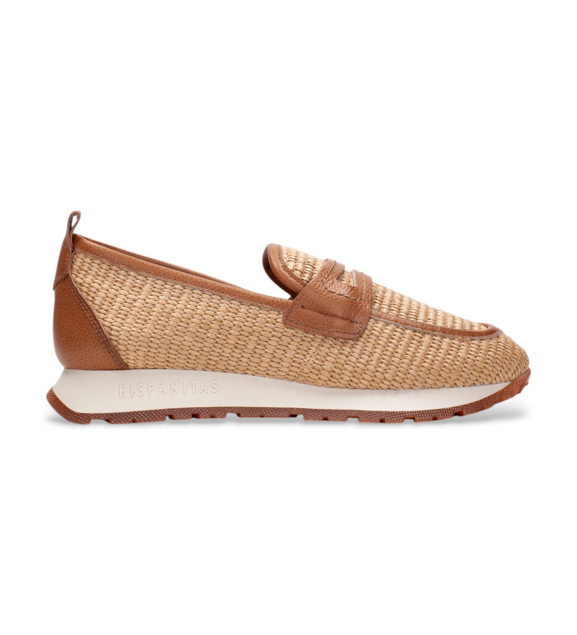Hispanitas für Damen. RHV254043 Braune Kansas Leder Mokassins (36), 3 bis 5 cm, Keine, Lässig