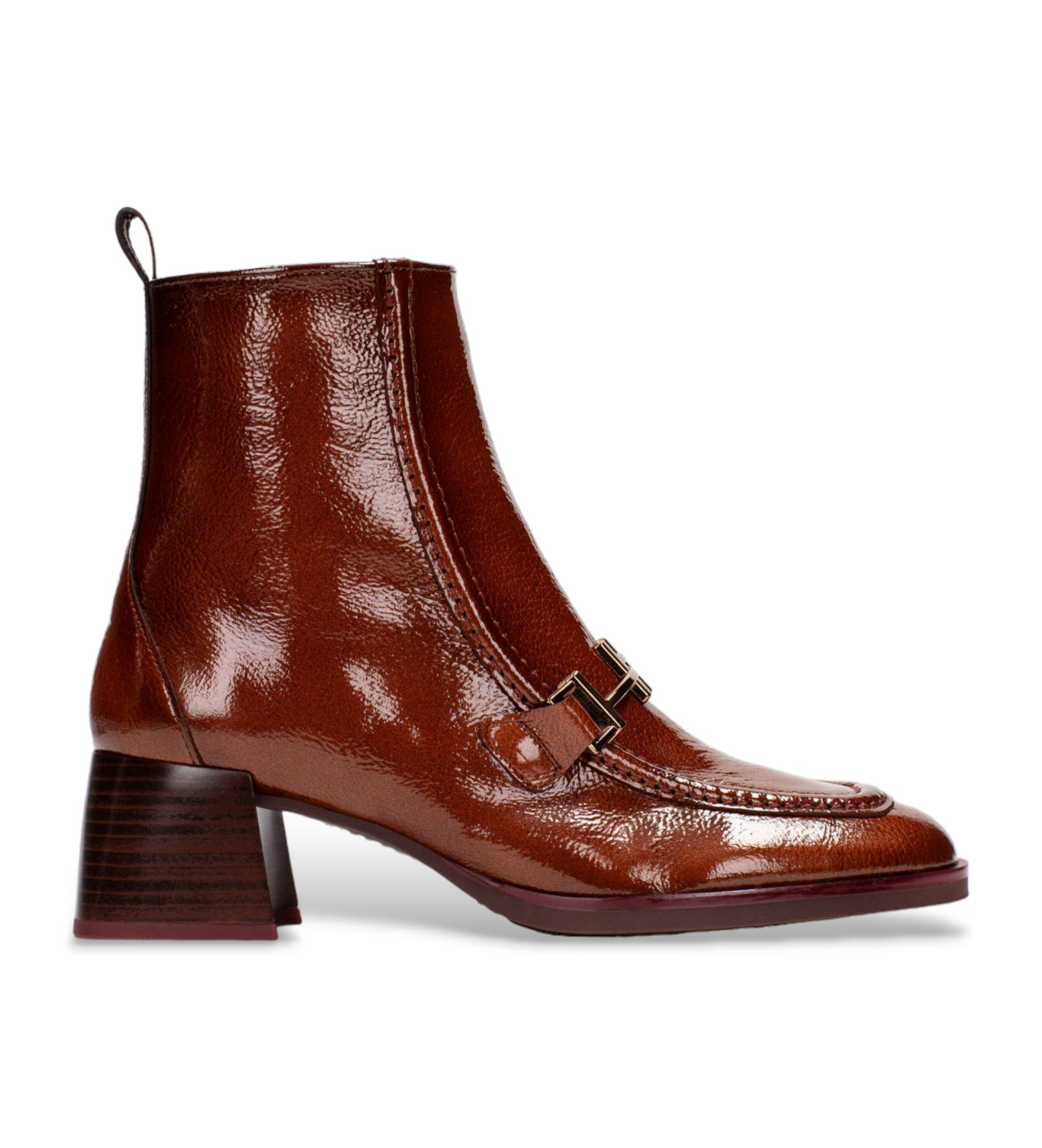 Hispanitas für Damen. HI243727 Rio braune Lederstiefeletten (36), 3 bis 5 cm, Reißverschluss, Lässig