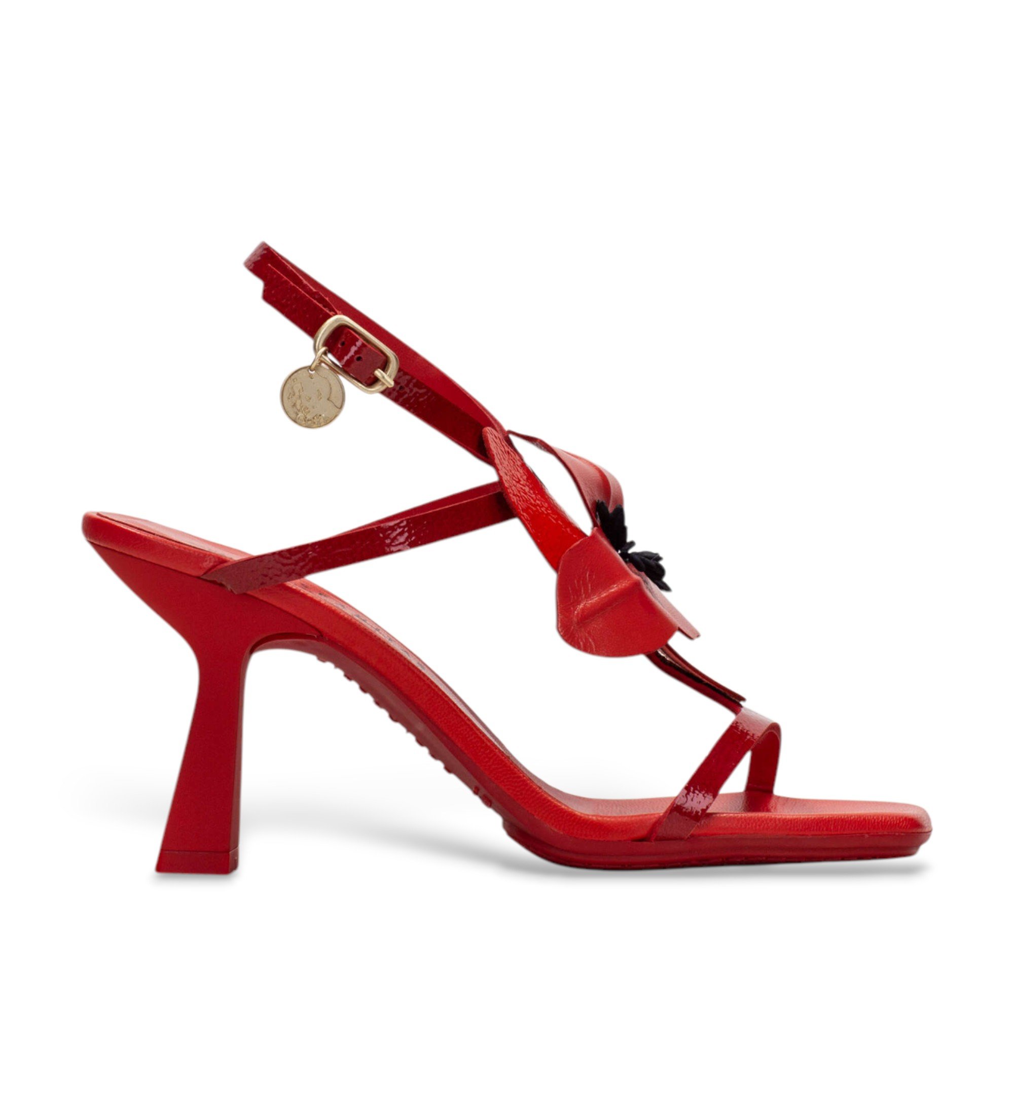 Hispanitas für Damen. GOYA24 Sandalen Goya rot (36), Leder, 5 bis 8 cm, Schnalle, Lässig, Party