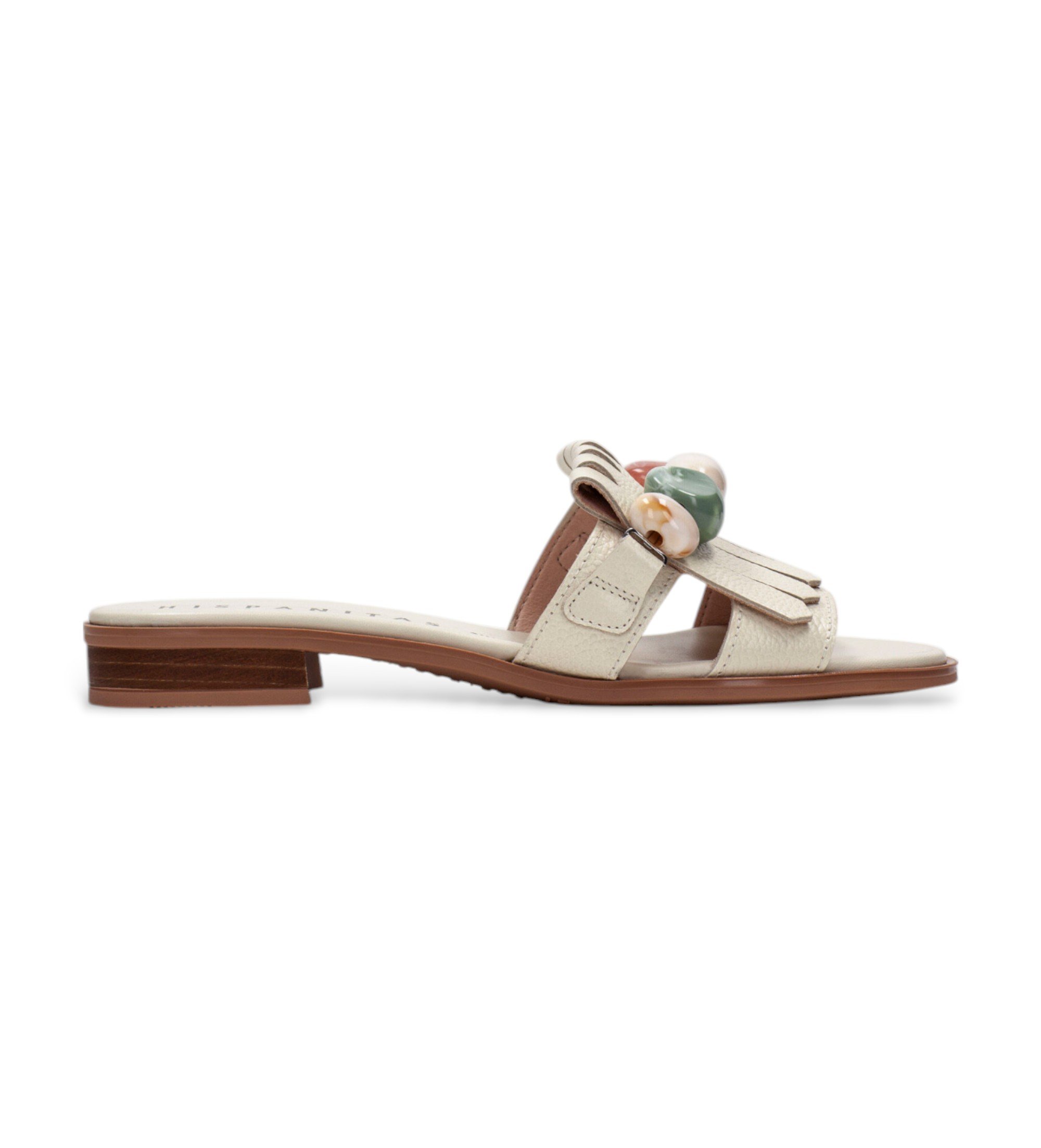Hispanitas für Damen. HV253944 Sandalen Yakarta beige (35), Leder, Wohnung, 1 bis 3 cm, Keine, Lässig