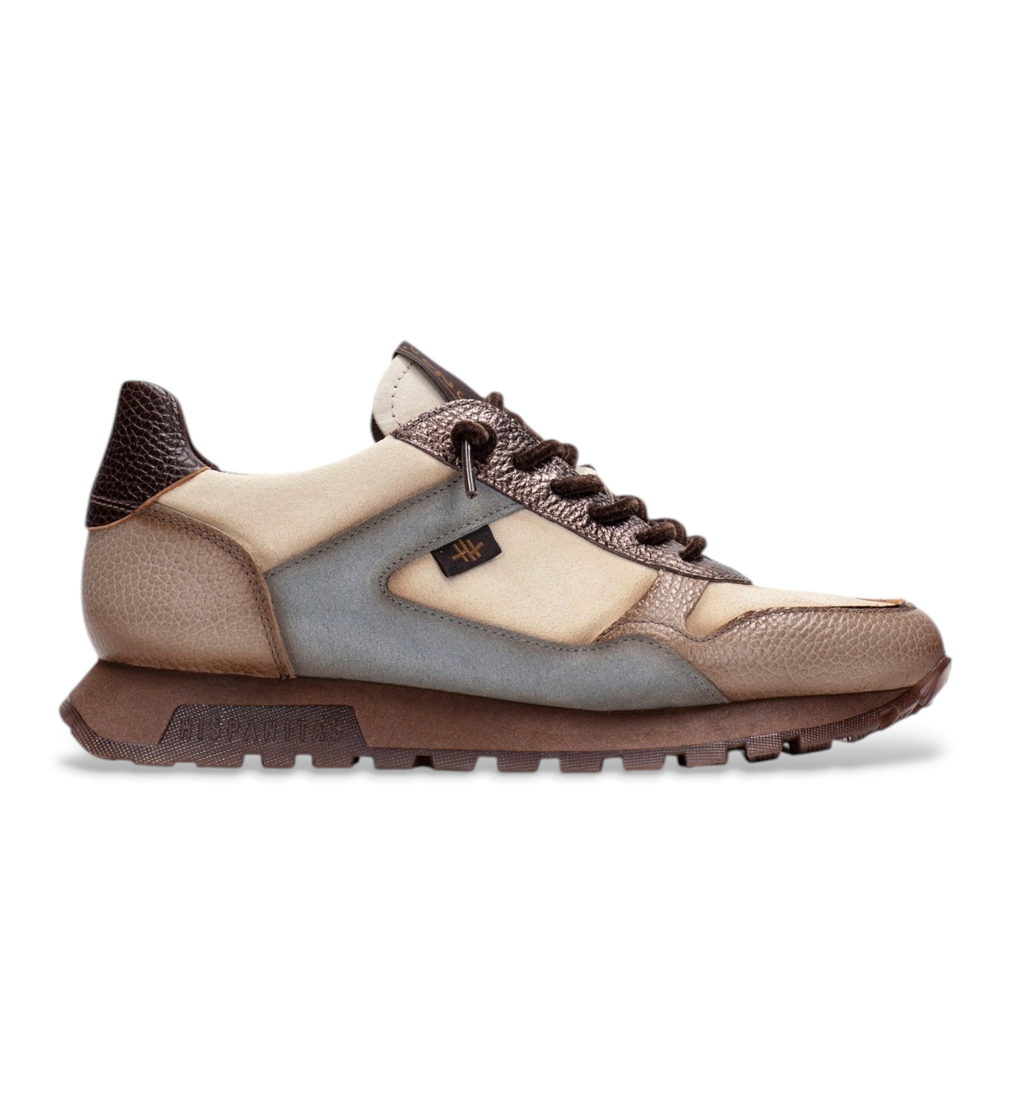 Hispanitas für Damen. CHI265095 Oregon Ledersneaker taupe (36), 1 bis 3 cm, Schnürsenkel, Lässig