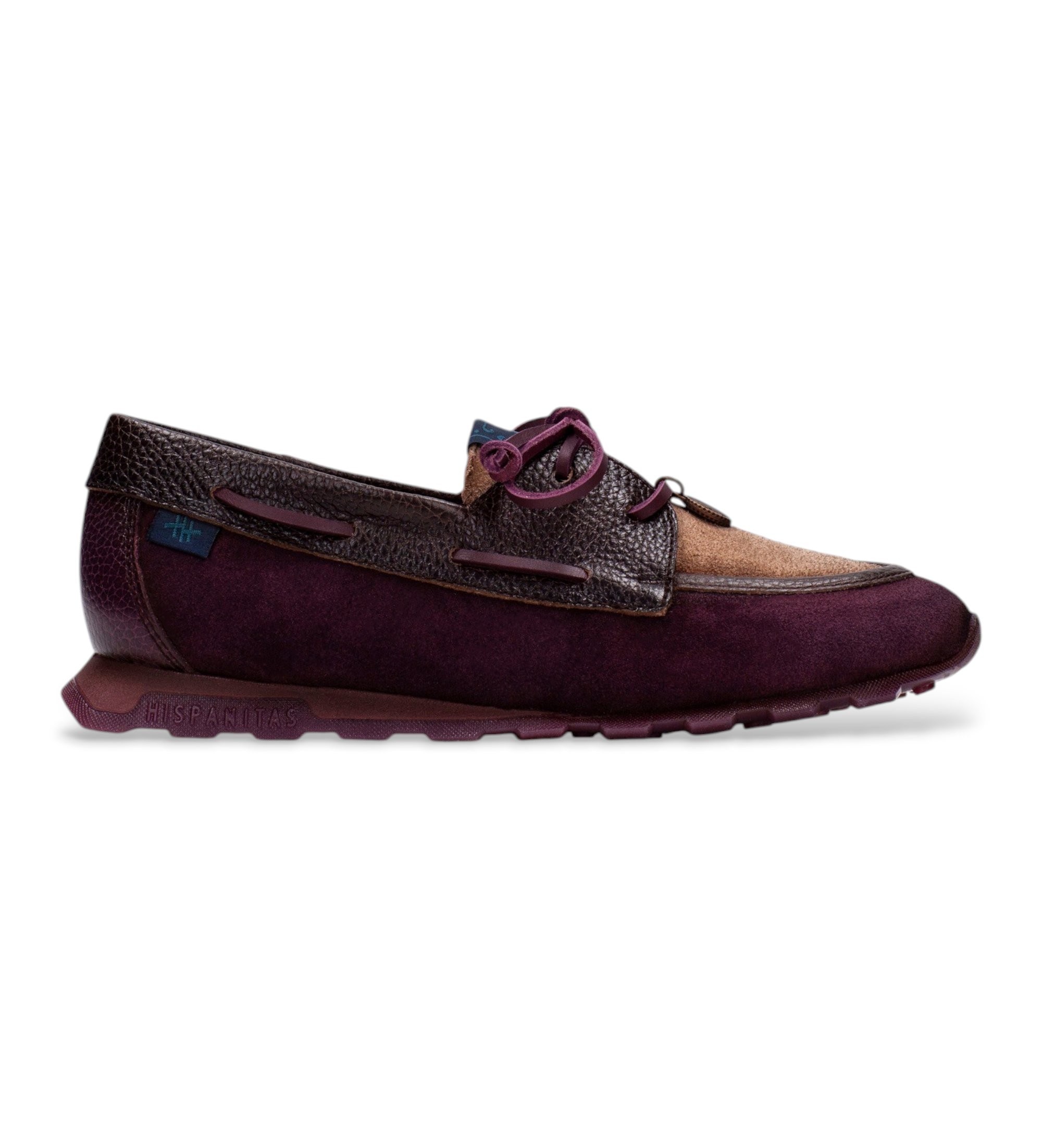 Hispanitas für Damen. CHI264908 Zinnia Lederschuhe bordeauxrot (37), 1 bis 3 cm, Schnürsenkel, Lässig