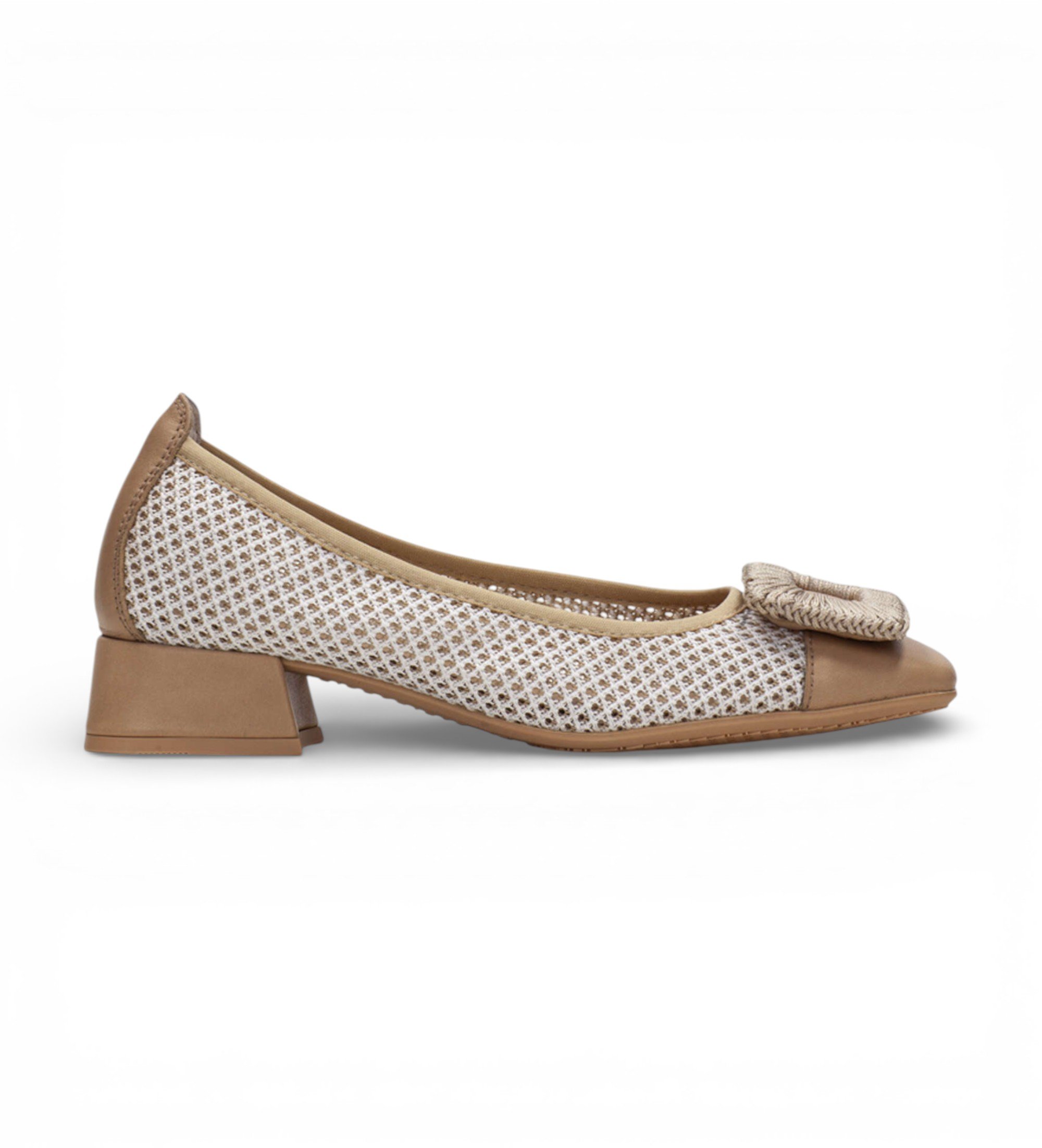 Hispanitas für Damen. HV243335 Ballerinas Aruba braun (37), Wohnung, 1 bis 3 cm, Keine, Lässig