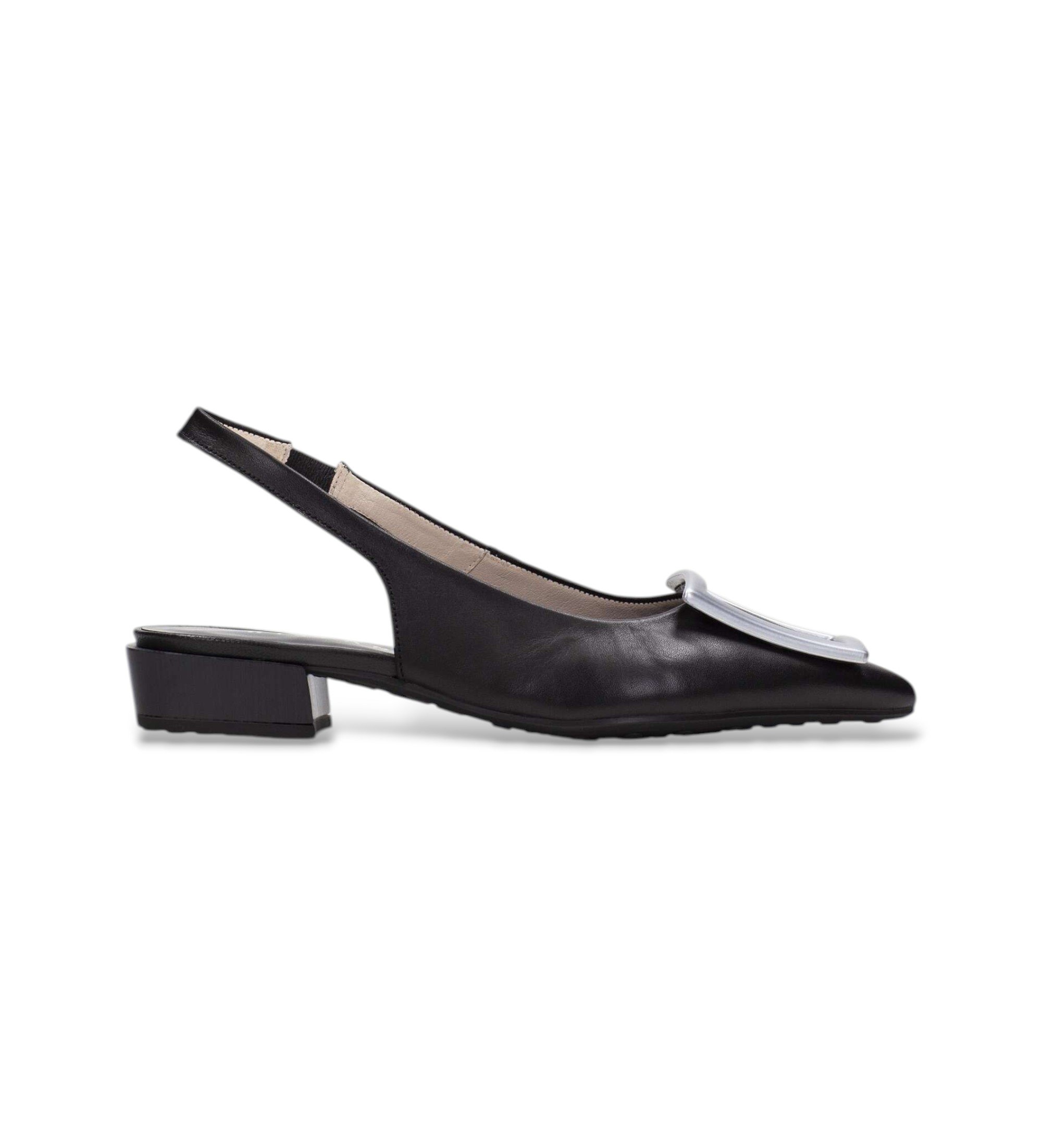 Hispanitas für Damen. HV264849 Lila schwarze Schuhe (39), Leder, Wohnung, 1 bis 3 cm, Keine, Lässig
