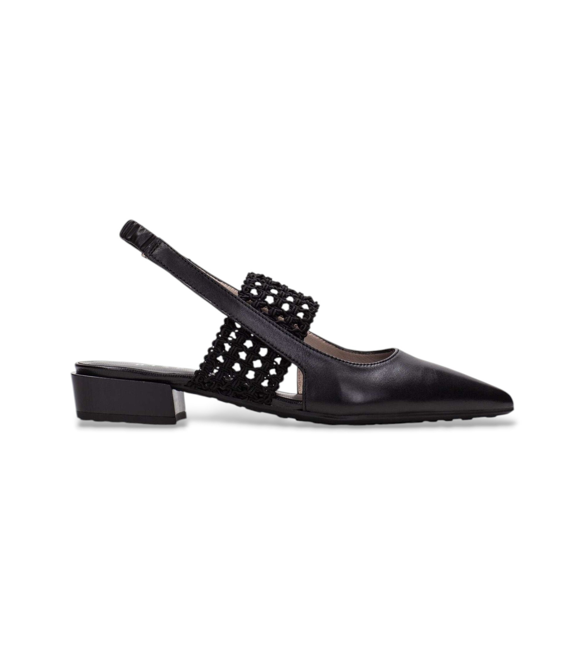 Hispanitasvoor vrouwen. HV264778 Lila zwarte schoenen (38), Leer, Plat, 1 tot 3 cm, Geen, Casual