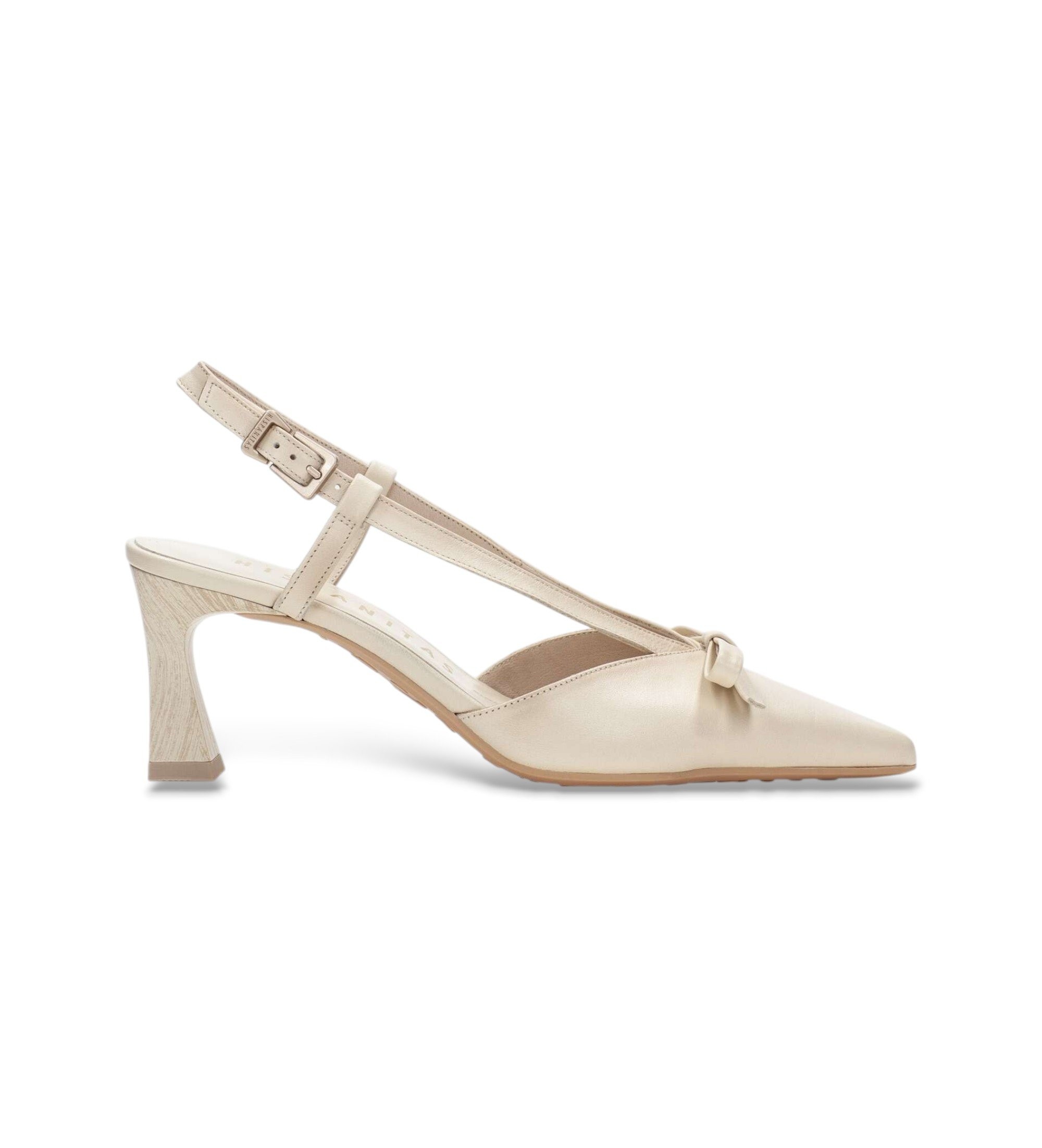 Hispanitas für Damen. HV264678 Giorgia beige Schuhe (36), Leder, 5 bis 8 cm, Schnalle, Lässig, Party