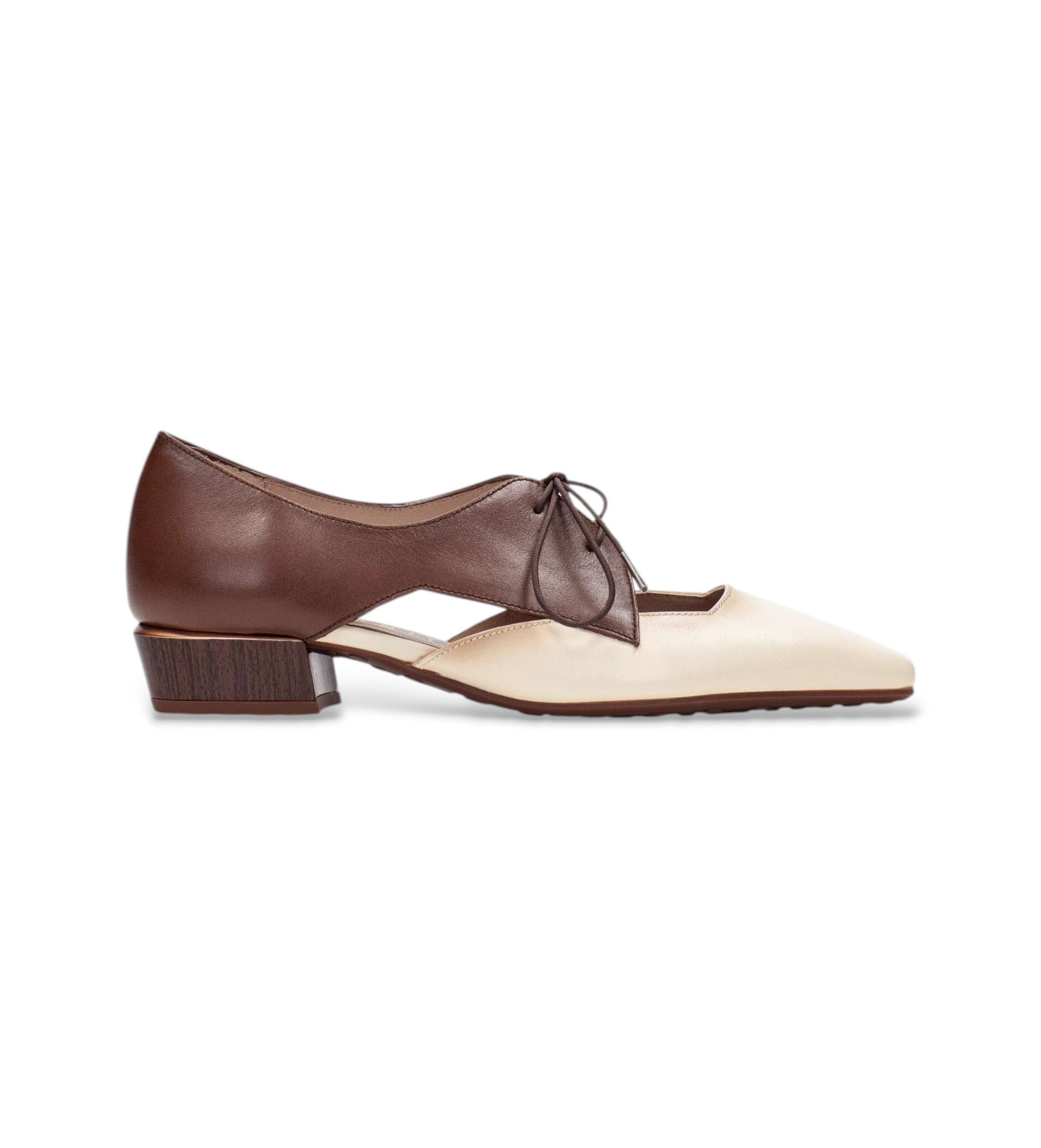 Hispanitas für Damen. BHV264628 Azucena Schuhe beige (39), Leder, Braun, 1 bis 3 cm, Schnürsenkel, Lässig, Party, Klassisch