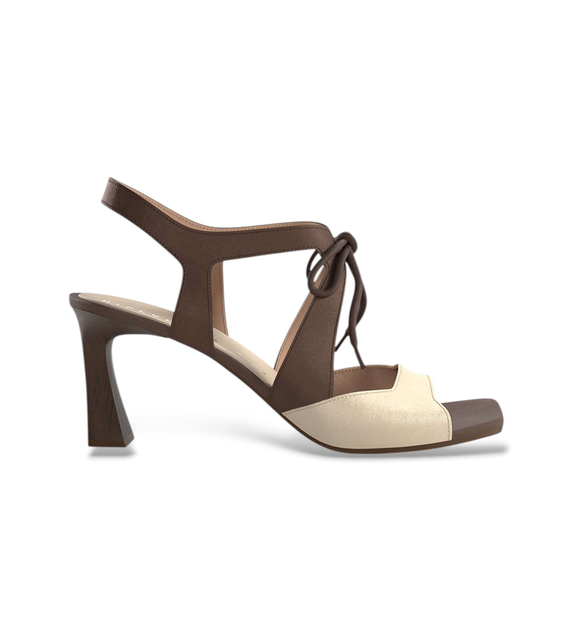 Hispanitas für Damen. BHV264650 Beige-rosa Sandalen (37), Leder, Braun, 5 bis 8 cm, Schnürsenkel, Lässig, Party, Klassisch