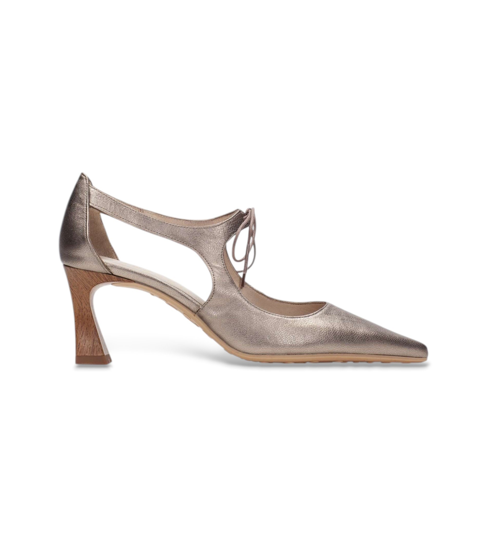 Hispanitas für Damen. HV264802 Graue Giorgia-Schuhe (41), Leder, 5 bis 8 cm, Schnürsenkel, Lässig, Party, Taupe