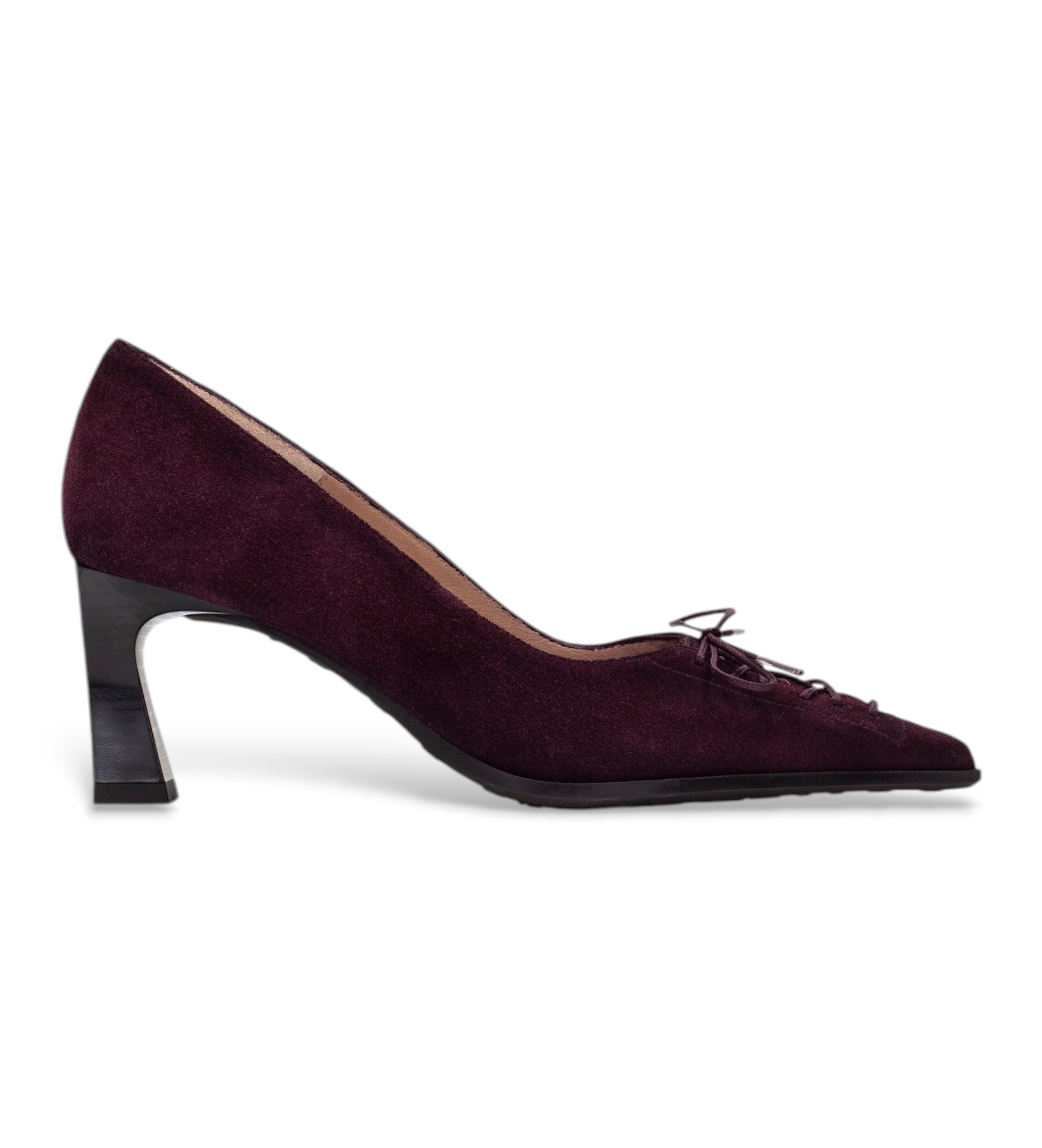 Hispanitas für Damen. HI264951 Bordeauxrote Lederschuhe Paris (40), 3 bis 5 cm, Keine, Party, Kastanienbraun