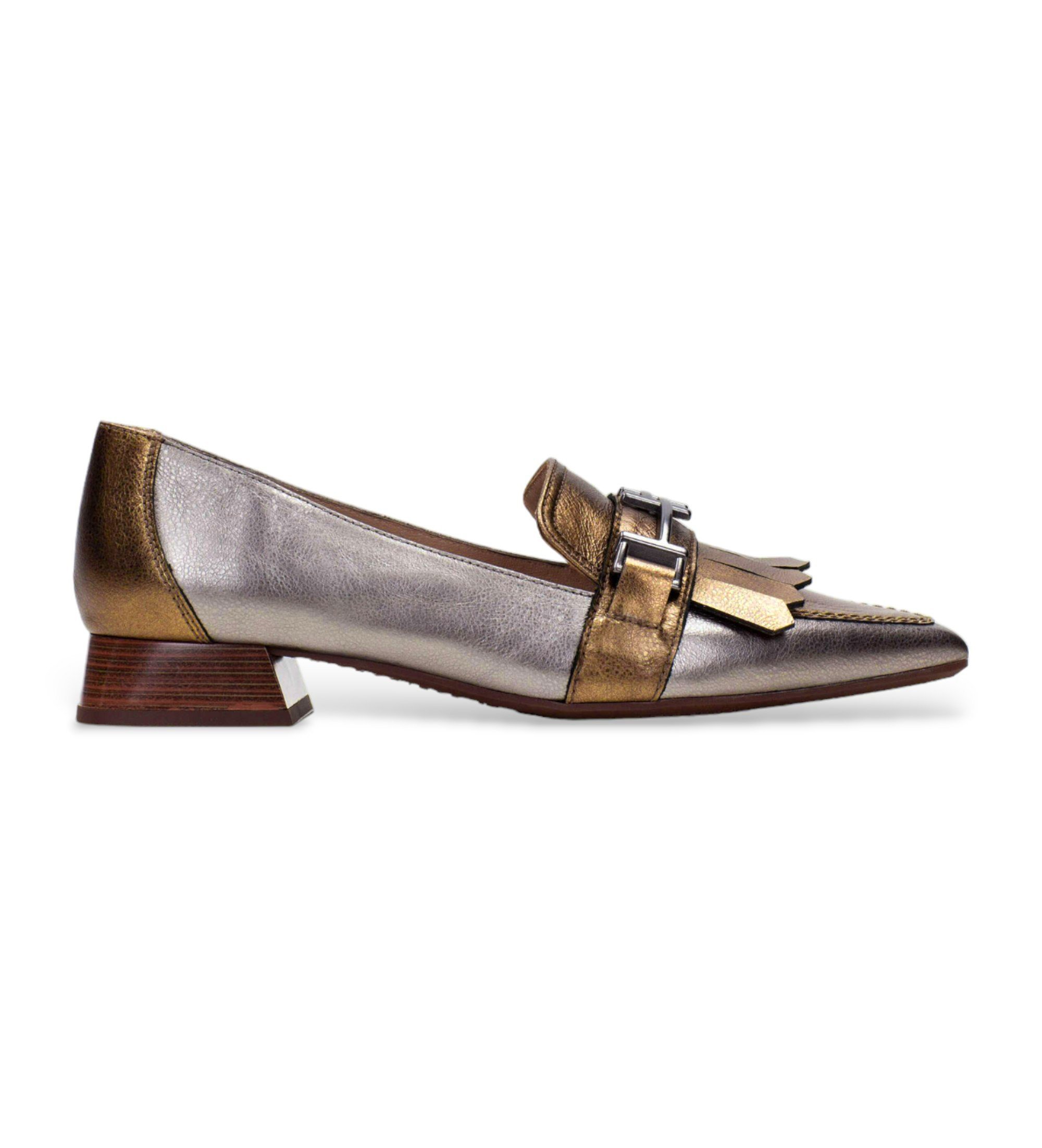 Hispanitas für Damen. CHI243573 Menorca Bronze Lederschuhe (38), 1 bis 3 cm, Keine, Lässig, Party