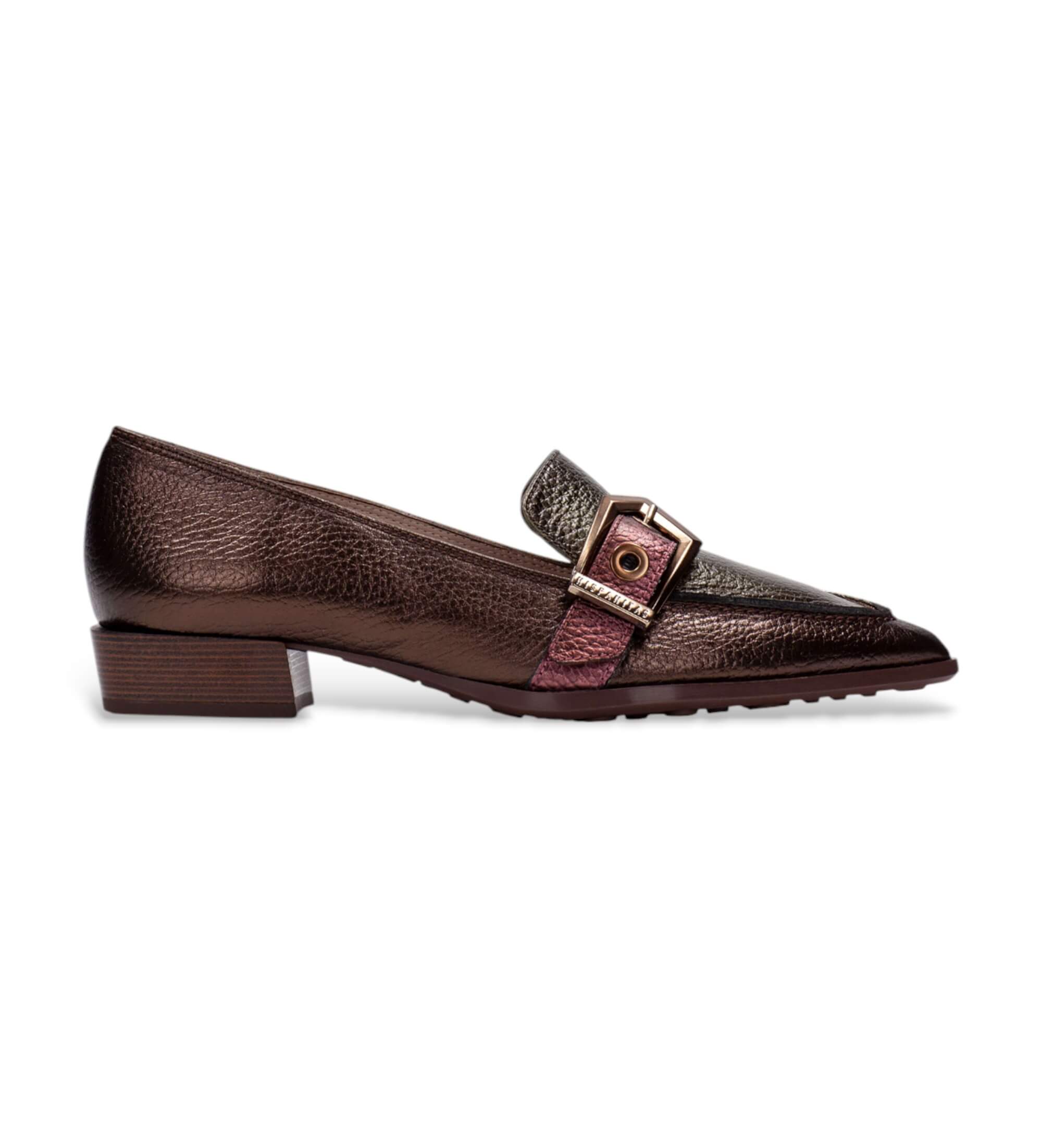 Hispanitas für Damen. CHI254262 Turin braune Lederschuhe (38), 1 bis 3 cm, Keine, Lässig