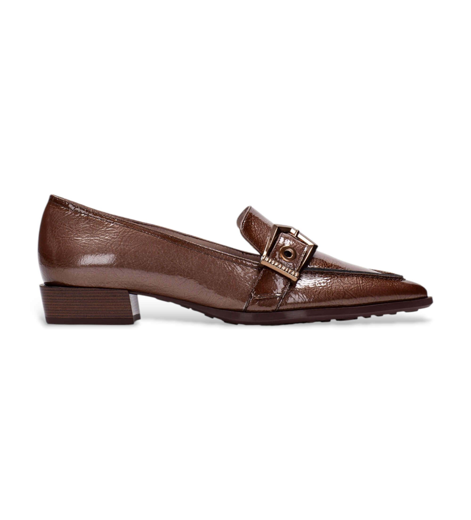 Hispanitas für Damen. HI254262 Turin braune Lederschuhe (41), 1 bis 3 cm, Keine, Lässig, Party, Klassisch