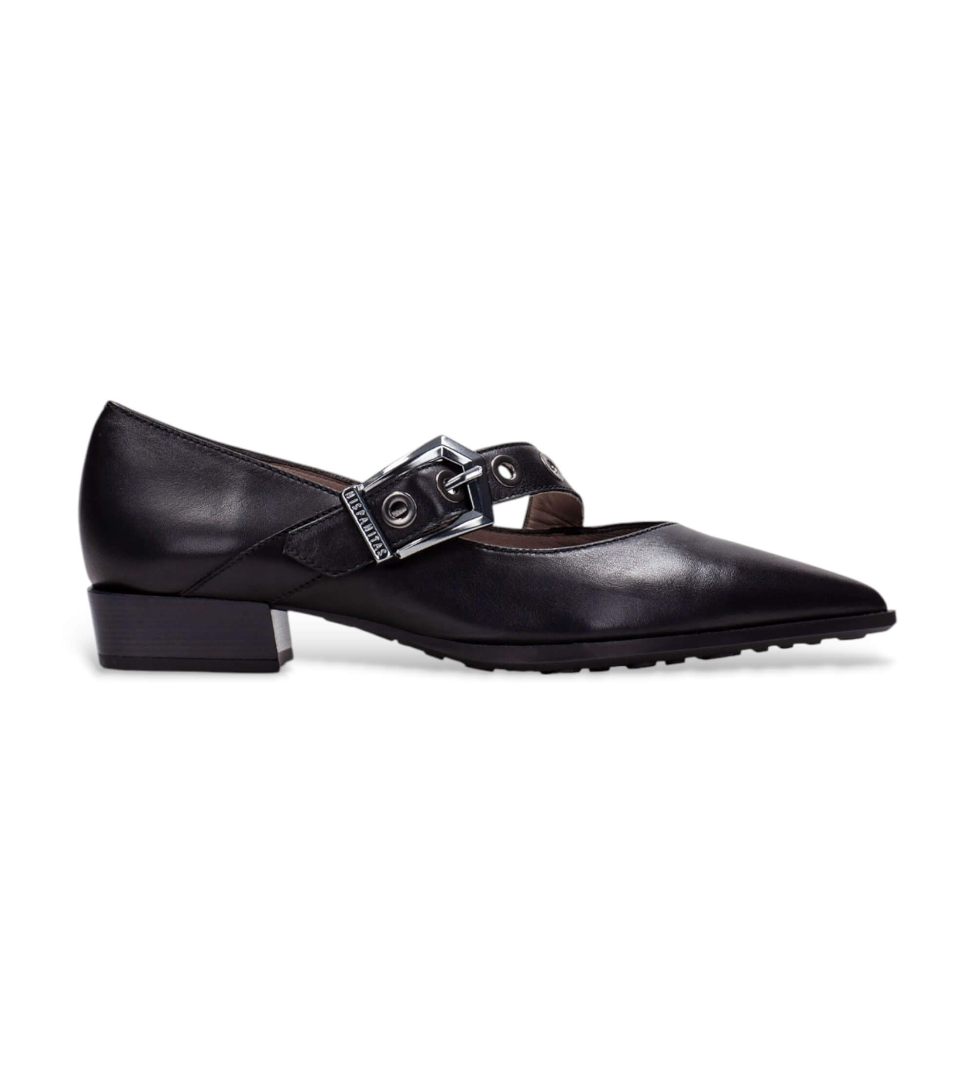 Hispanitas für Damen. HI254196 Turin Lederschuhe schwarz (36), 3 bis 5 cm, Schnalle, Lässig, Party, Klassisch
