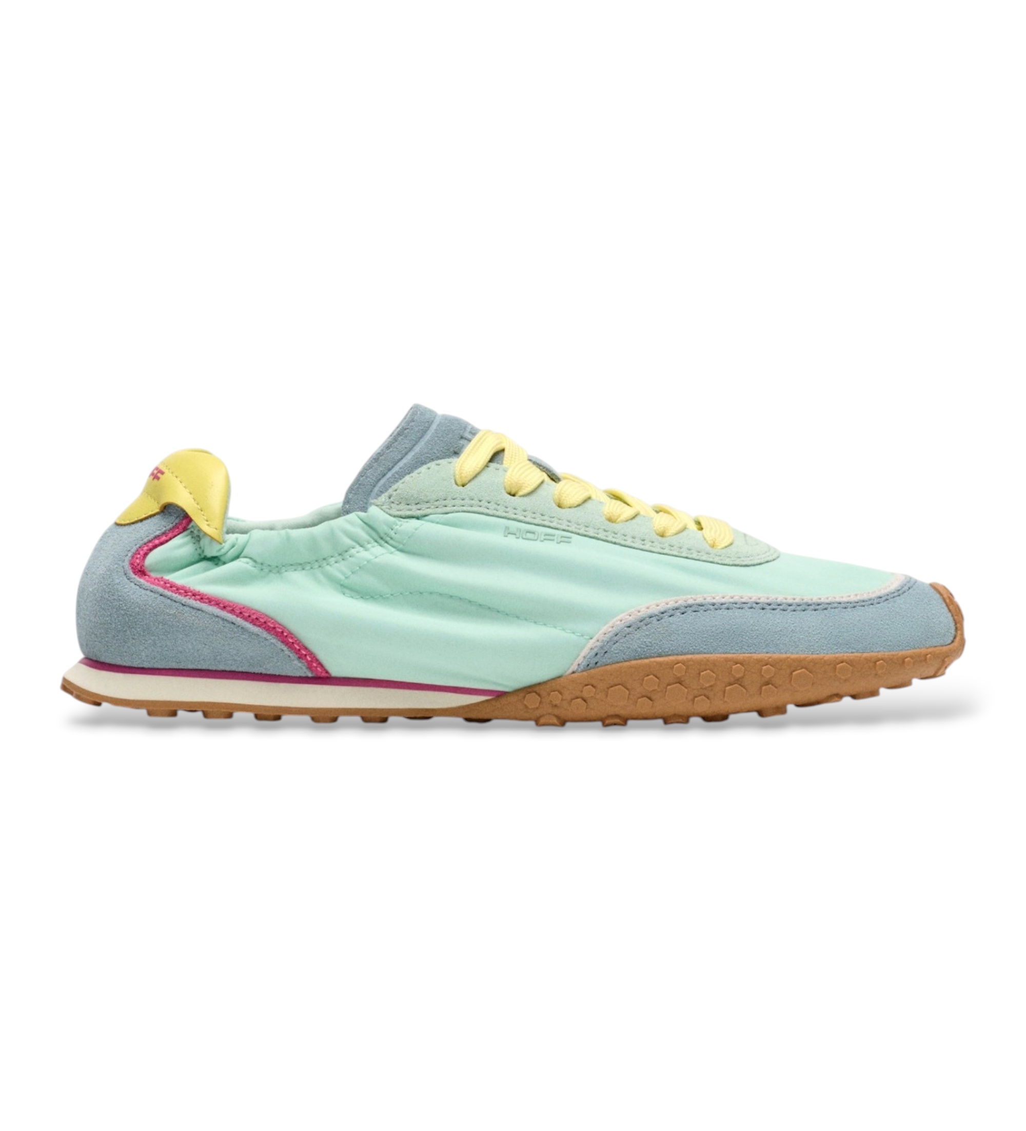 HOFF für Damen. 12661016 Sneaker Bridge Dopamine türkis (39), Leder, Wohnung, Schnürsenkel, Lässig