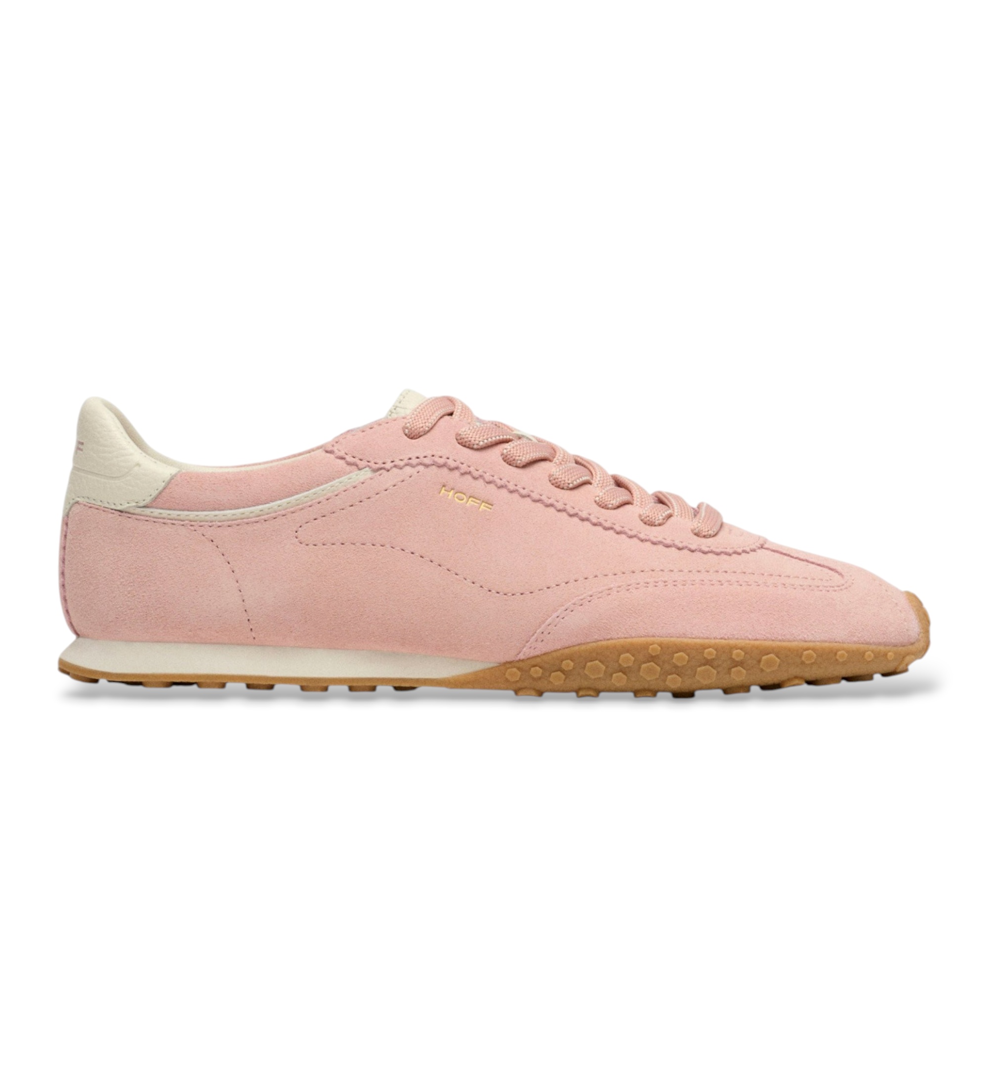 HOFF für Damen. 22561022 Turnschuhe Bridge Fl rosa (41), Leder, Wohnung, Schnürsenkel, Lässig