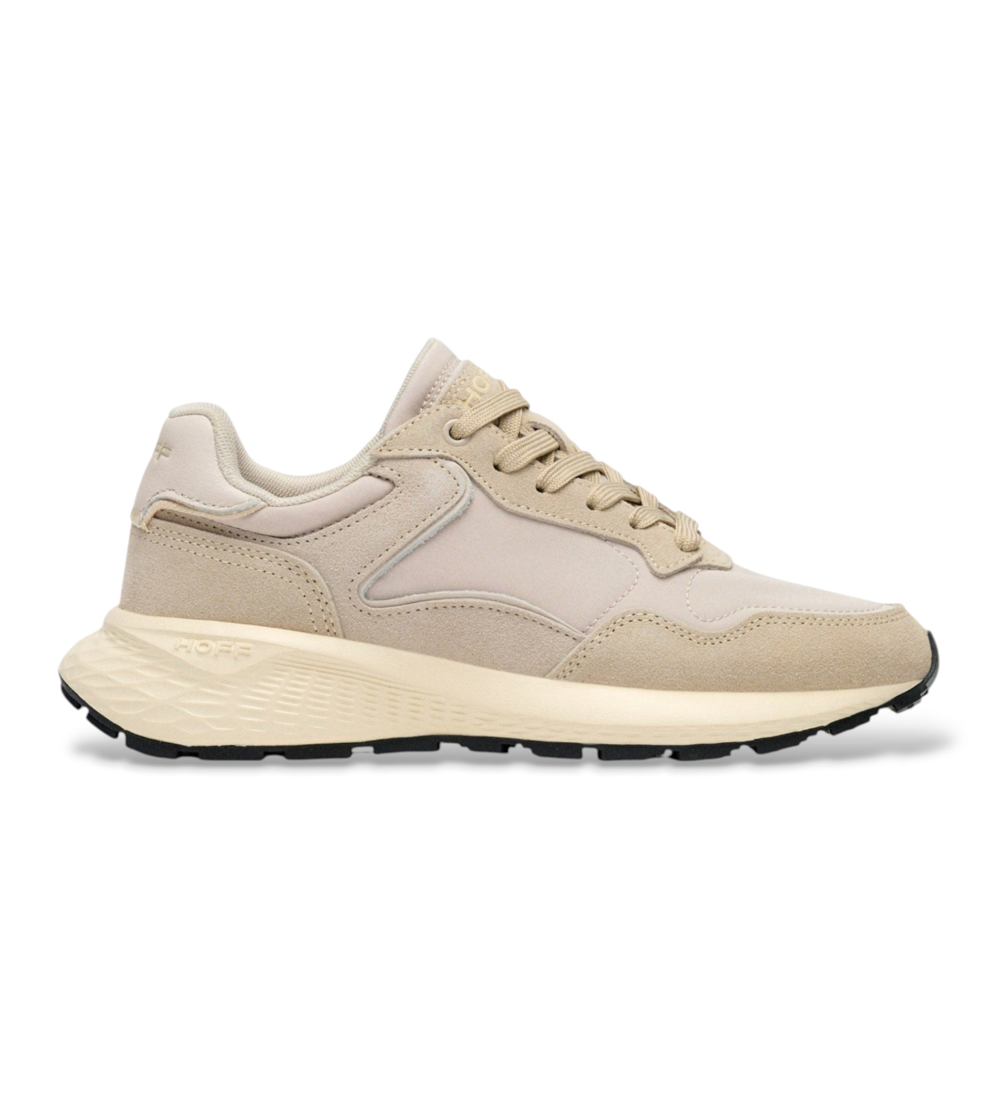 HOFF Unisex. 22535403 City Mkii beige Leder Turnschuhe beige (44), 3 bis 5 cm, Schnürsenkel, Lässig