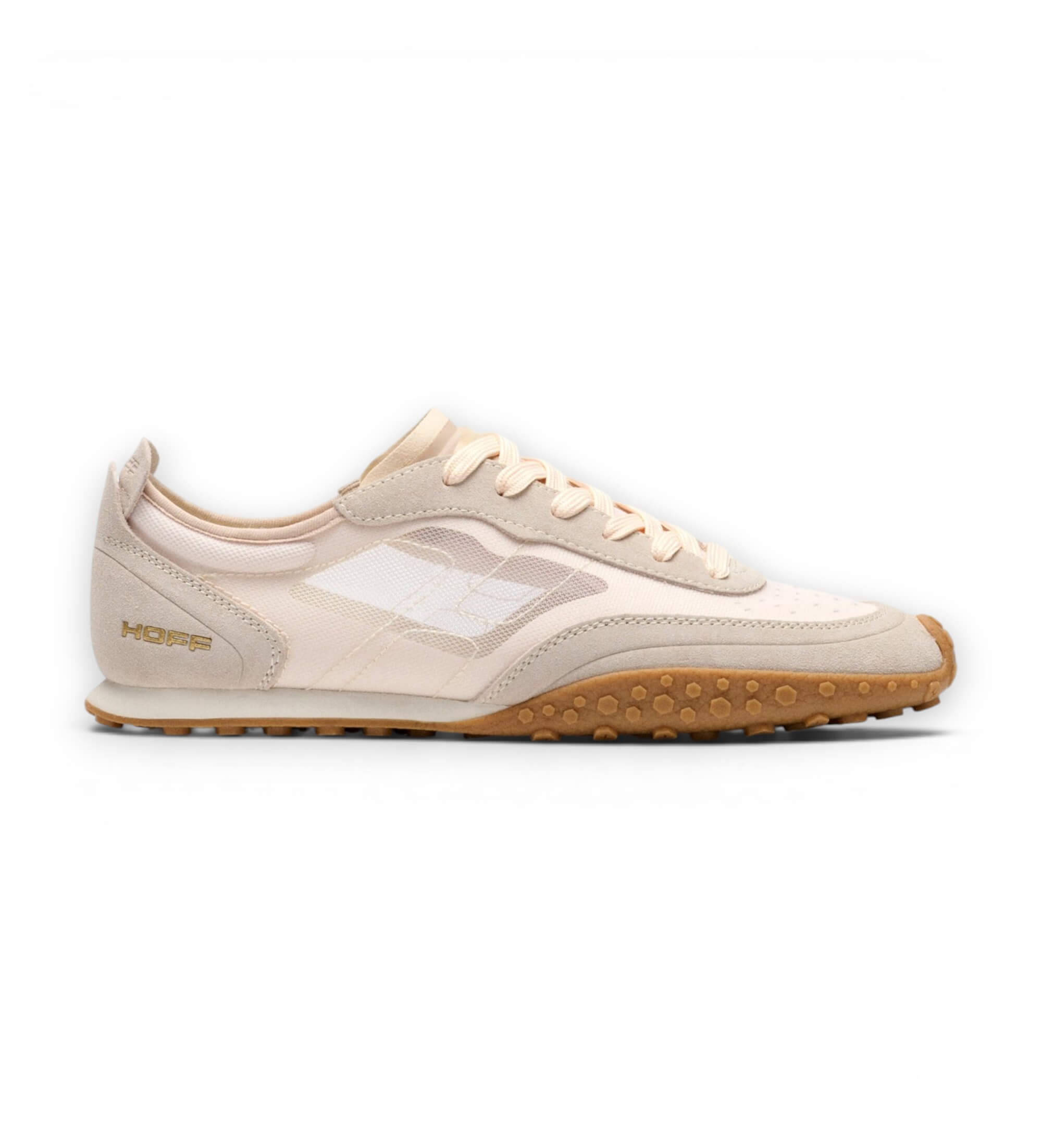 HOFF für Damen. 12661004 Leder-Sneaker Bridge Mesh beige (36), Wohnung, Schnürsenkel, Lässig