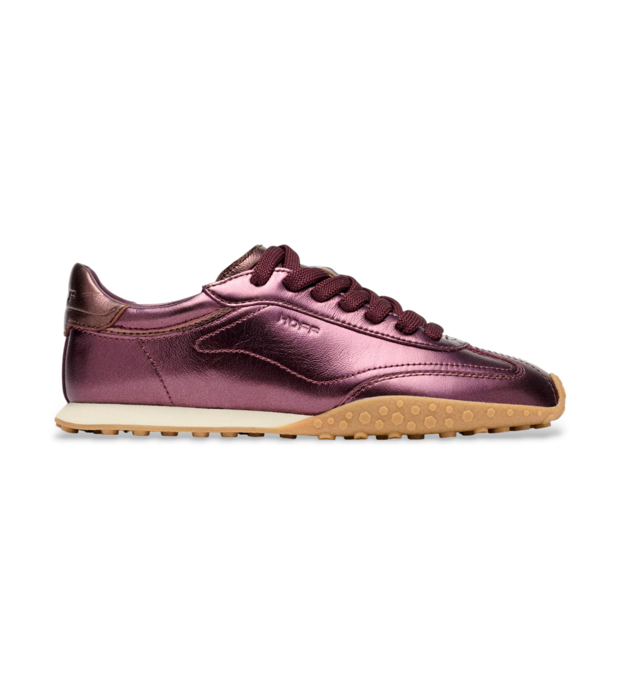 HOFF für Damen. 22561015 Bridge Metallics Flieder Leder Turnschuhe (37), Wohnung, Schnürsenkel, Lässig