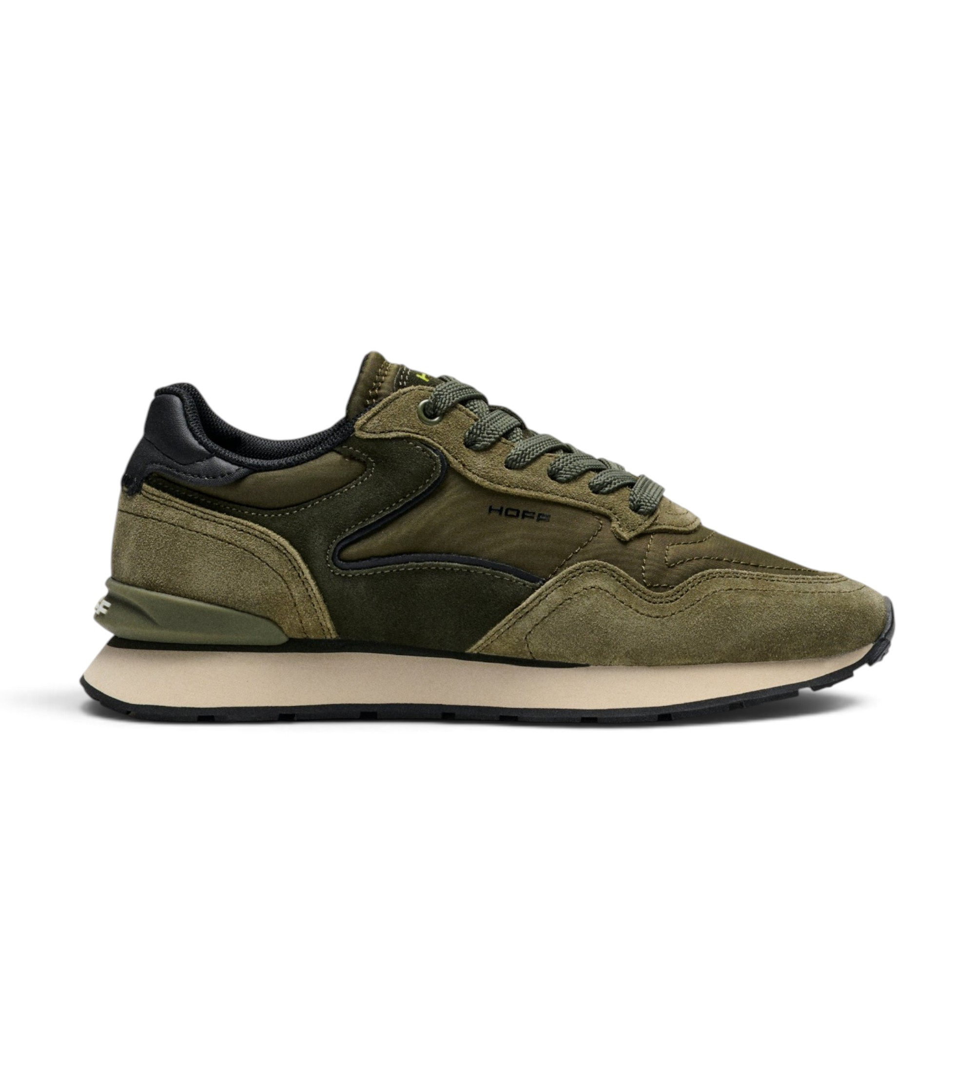 HOFF für Herren. 22602411 City Leder Sneakers grün (43), Wohnung, Wildleder, Schnürsenkel, Lässig