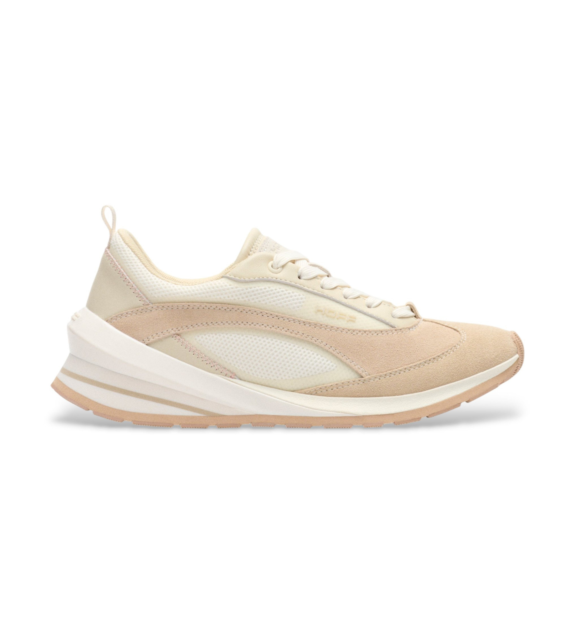 HOFF für Damen. 22565401 Seven Runner Beige Leder Turnschuhe (41), Wohnung, Schnürsenkel, Lässig