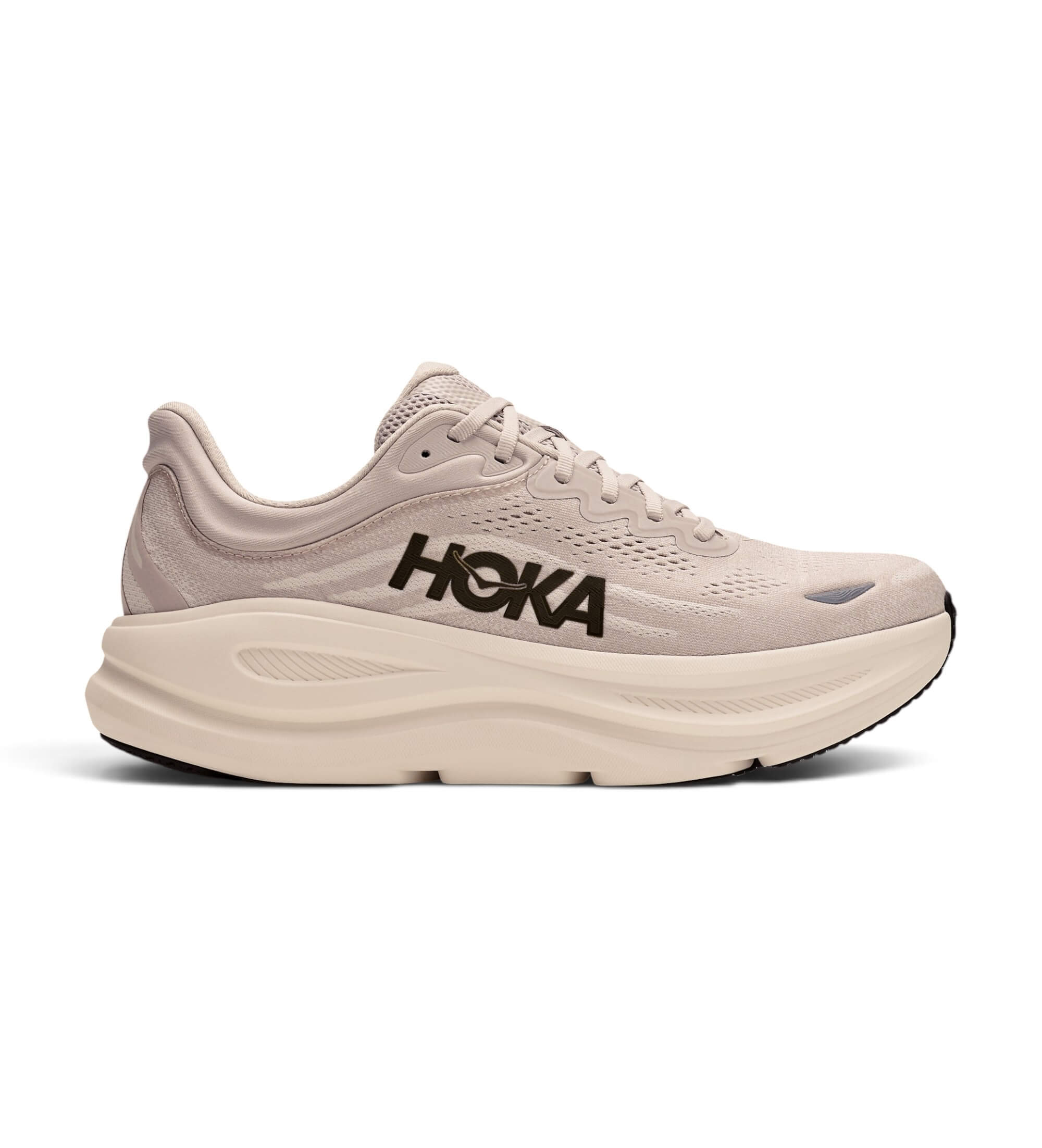 HOKA für Herren. 1162011 Bondi 9 Sneaker beige (40 2/3), Wohnung, Schnürsenkel, Lässig, Sportlich, Laufen, Multisport, Masche