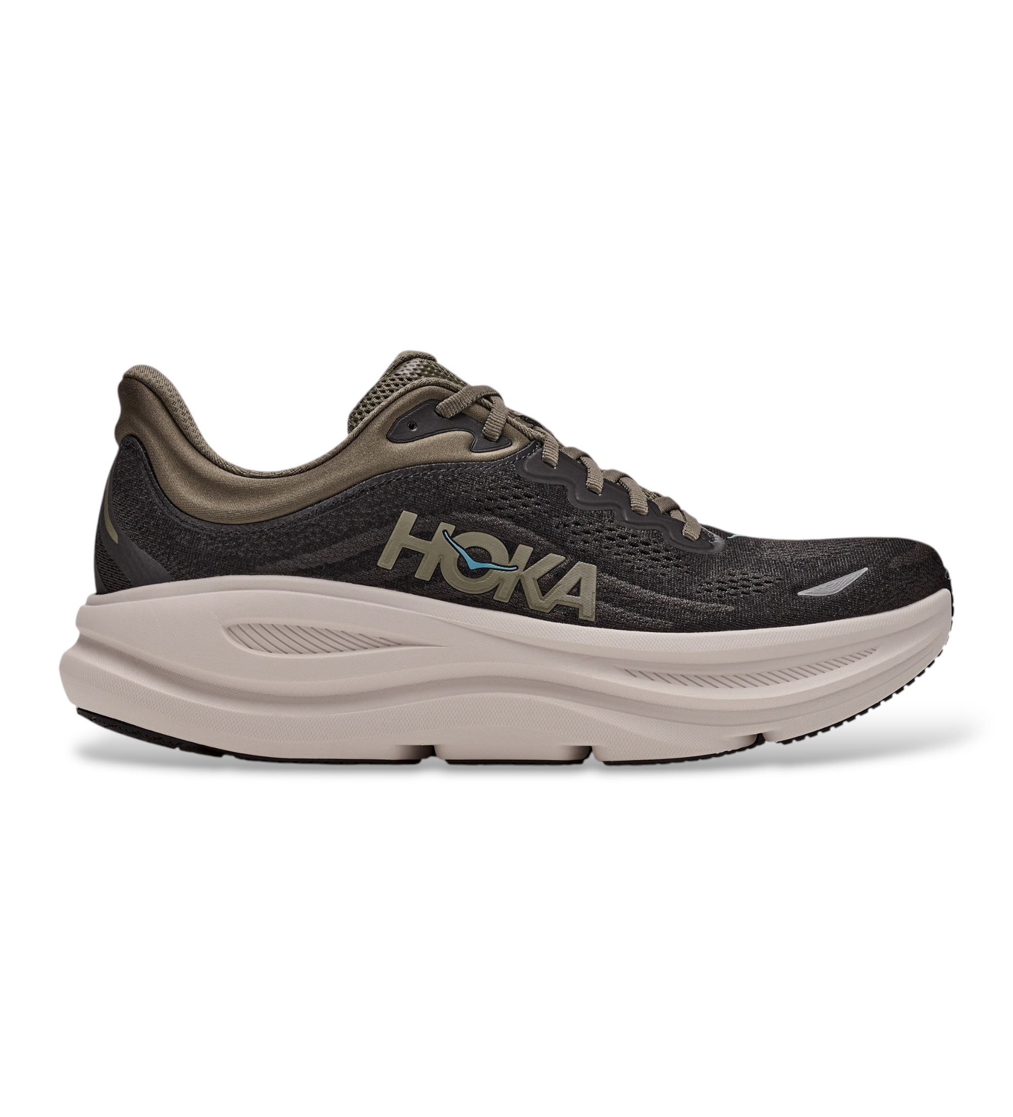 HOKAvoor mannen. 1162011 Bondi 9 sneakers zwart (41 1/3), Plat, Veters, Casual, Sportief, Running, Meerdere sporten
