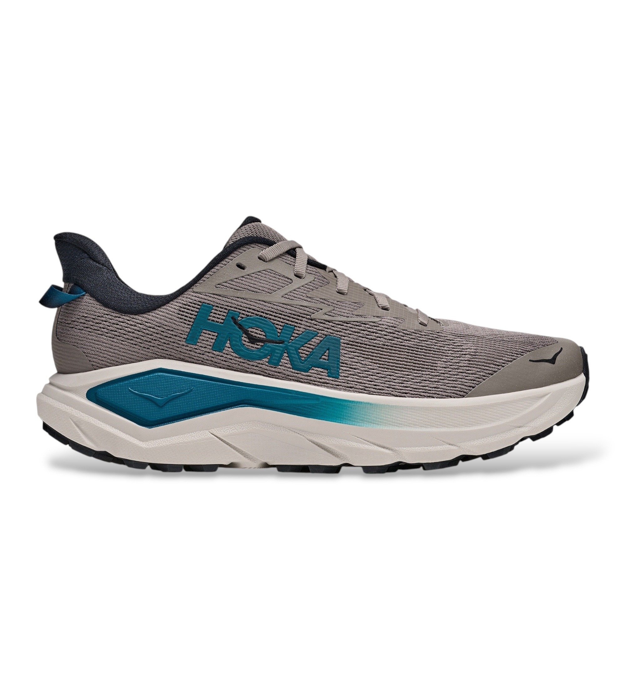HOKAvoor mannen. 1168716 Challenger 8 sneakers grijs (40 2/3), Plat, Veters, Casual, Sportief, Buiten, Running, Meerdere sporten