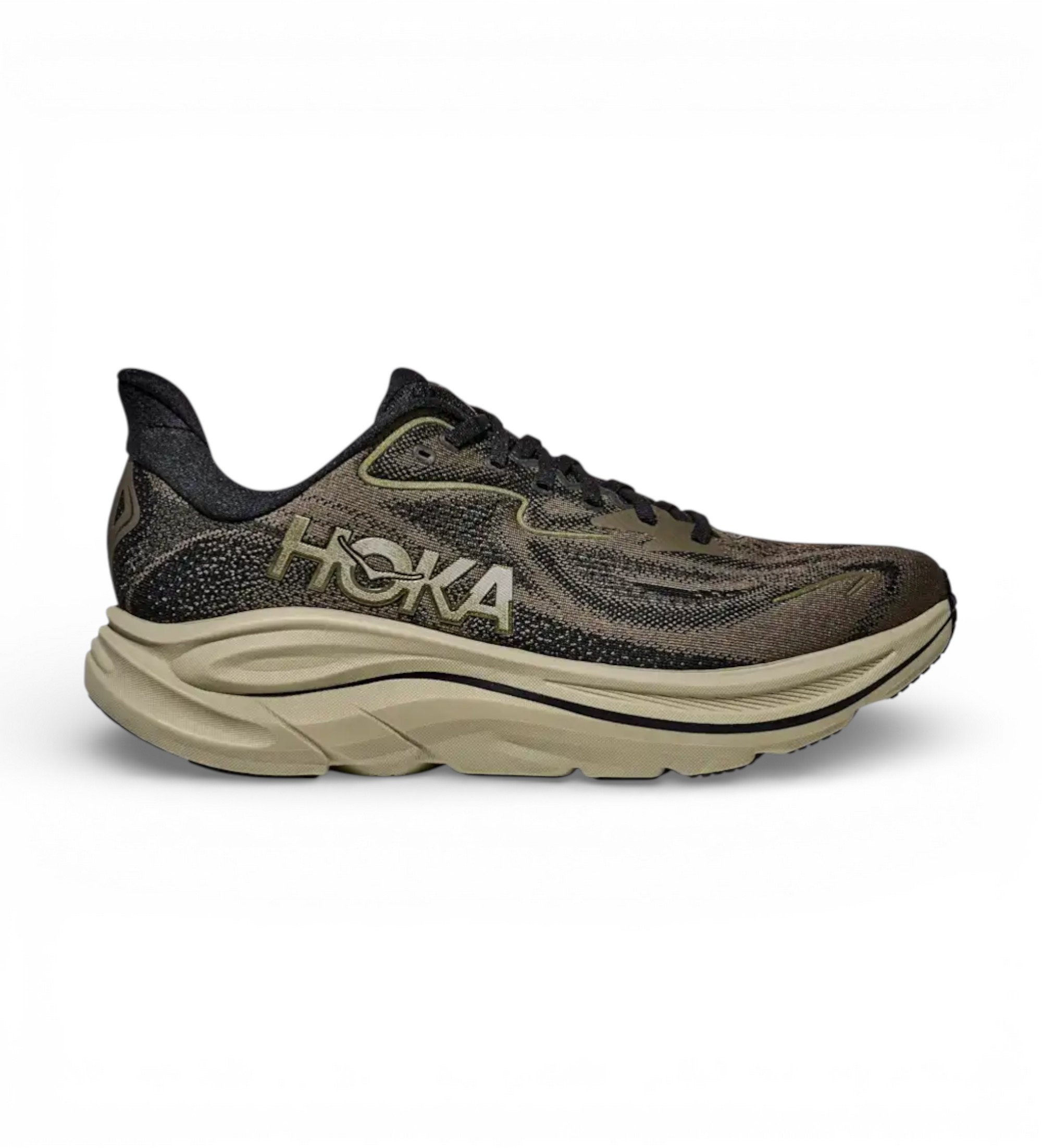 HOKA für Herren. 1162030 Clifton 10 Schuhe braun (42 2/3), Wohnung, Schnürsenkel, Lässig, Sportlich, Laufen, Multisport