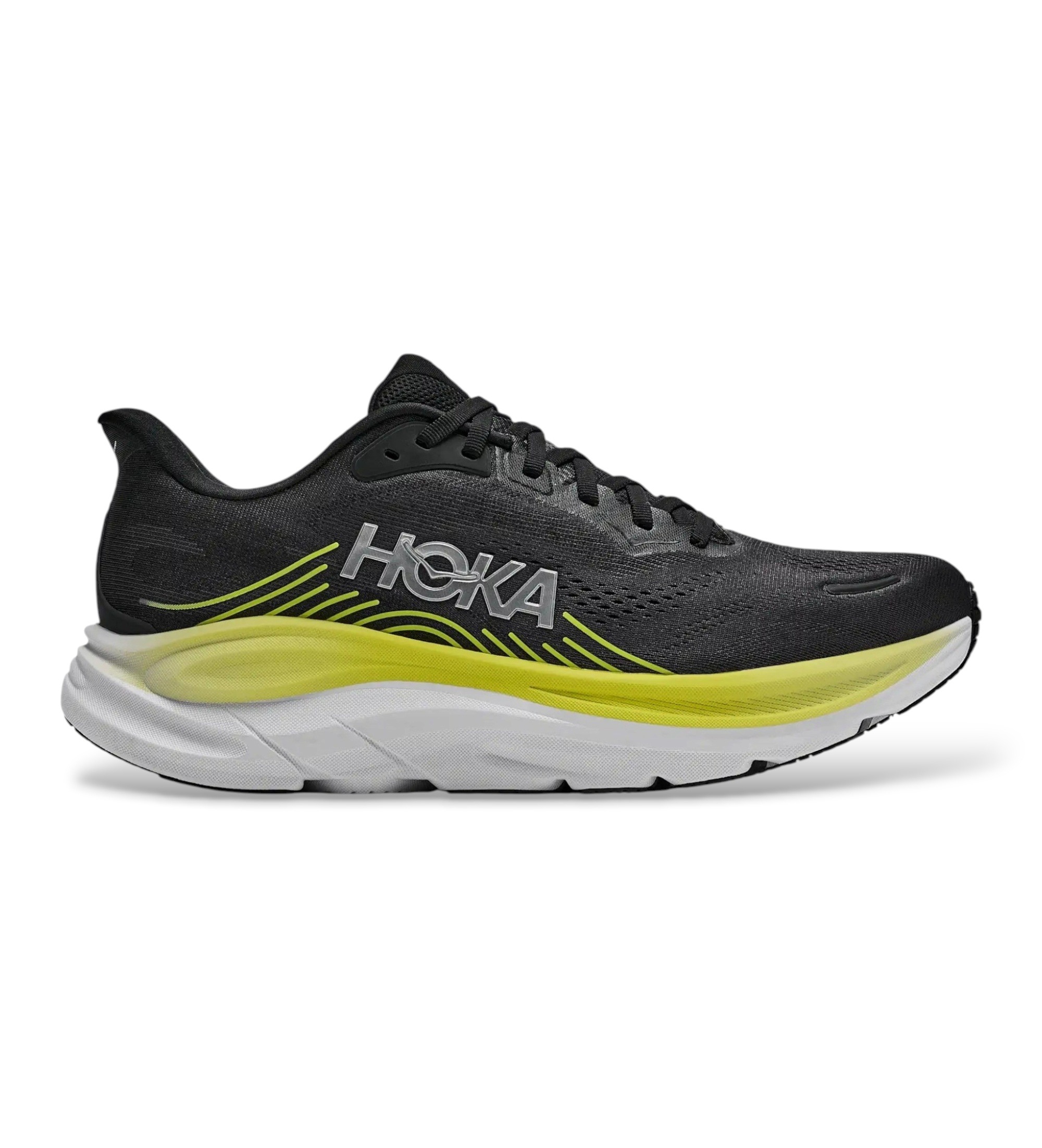 HOKA für Herren. 1176572 Clifton 11 Sneaker schwarz (40), Wohnung, Schnürsenkel, Lässig, Sportlich, Multisport, Masche