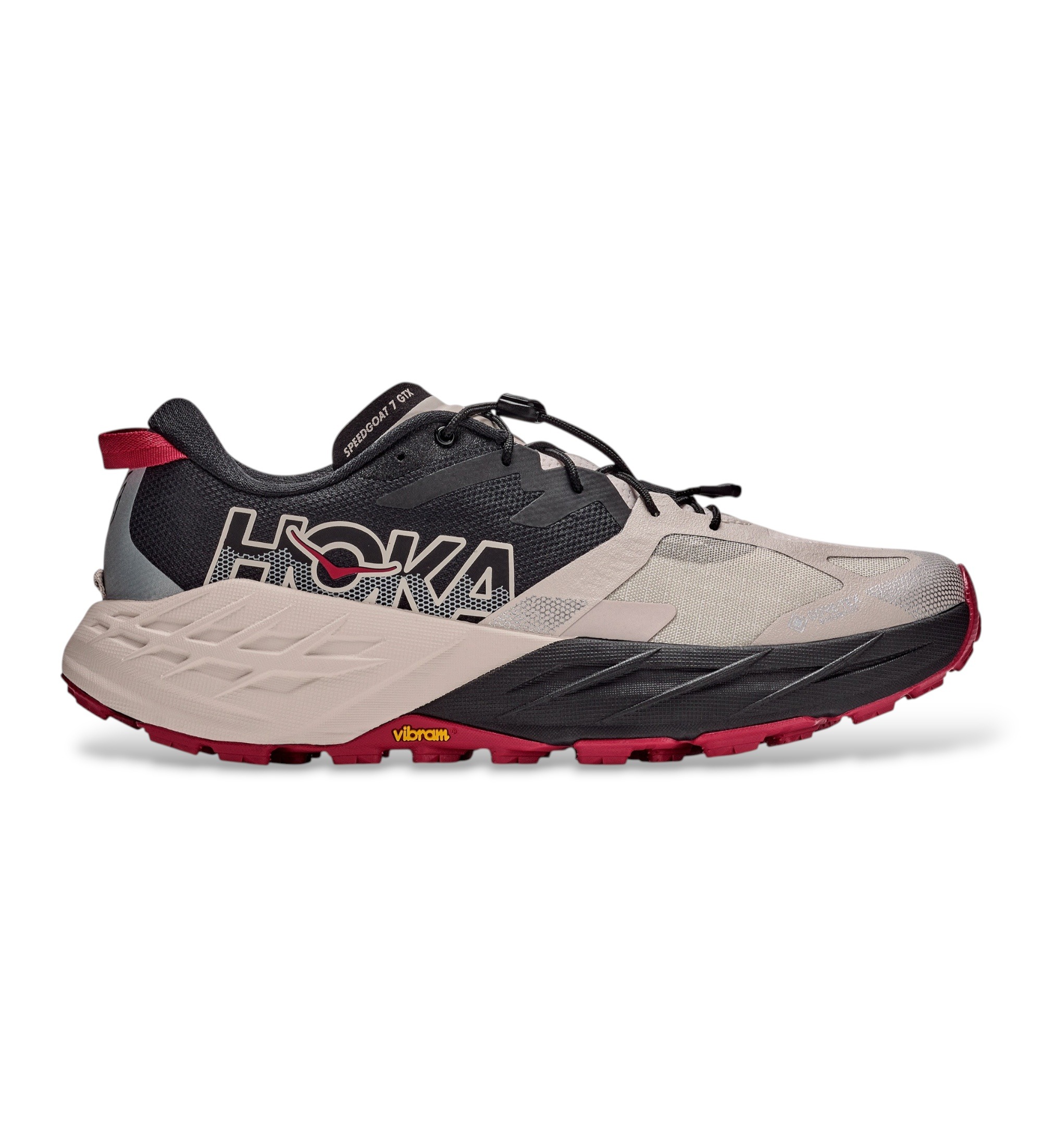 HOKAvoor mannen. 1176674 Speedgoat 7 Gtx sneakers beige (46), Plat, Veters, Casual, Sportief, Meerdere sporten, Buiten