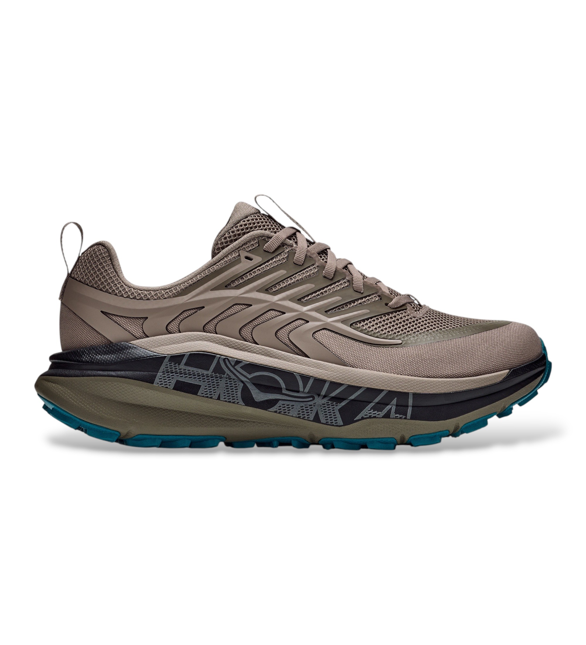 HOKAvoor mannen. 1176637 Stinson 8 Sneakers (42), Bruin, Plat, Veters, Casual, Sportief, Buiten, Running, Meerdere sporten, Mesh