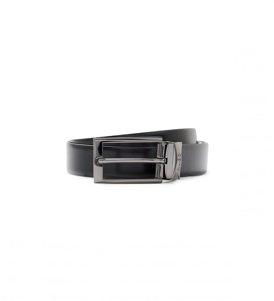 HUGO für Herren. 50307803 Elvio Ledergürtel schwarz (100 cm), Lässig