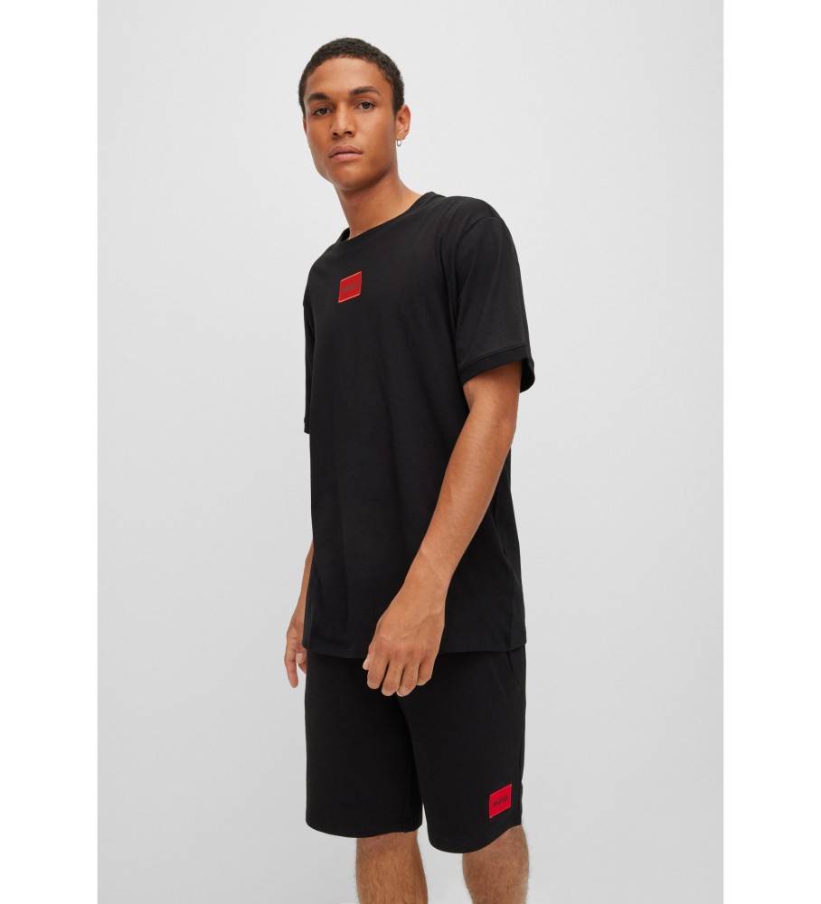 HUGO für Herren. 50447978 Diragolino T-shirt schwarz (L), Lässig, Baumwolle, Kurzarm, Nachhaltig