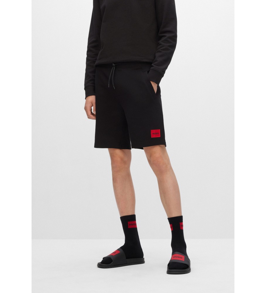 HUGO für Herren. 50466196 Diz Shorts schwarz (M), Lässig, Baumwolle, Nachhaltig