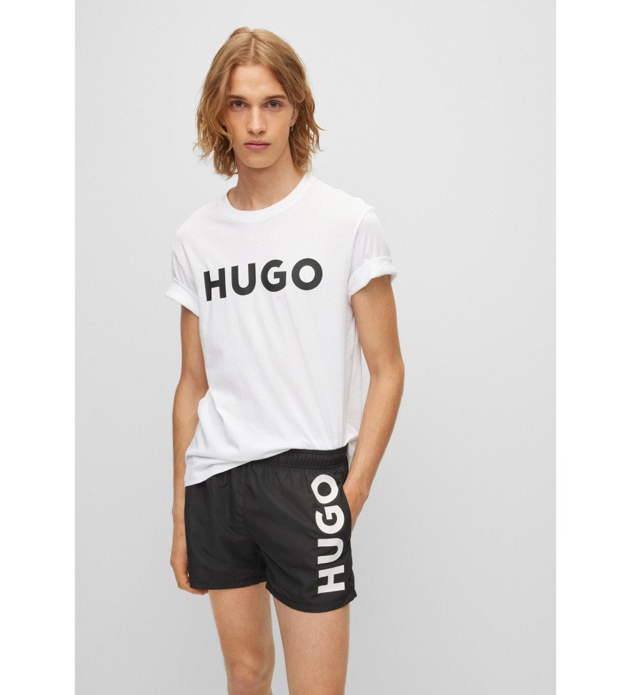 HUGO für Herren. 50467556 T-Shirt Dulivio weiß (M), Lässig, Baumwolle, Kurzarm, Nachhaltig